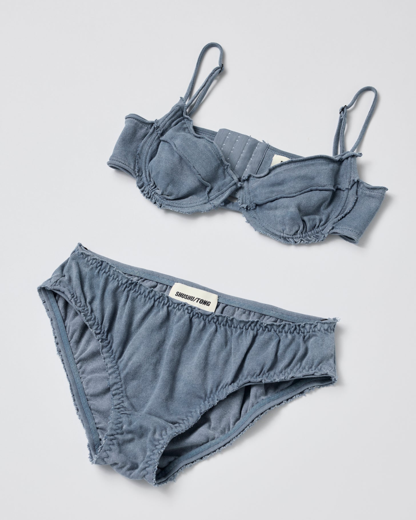 Bralette and Panty Set(Blue gray)