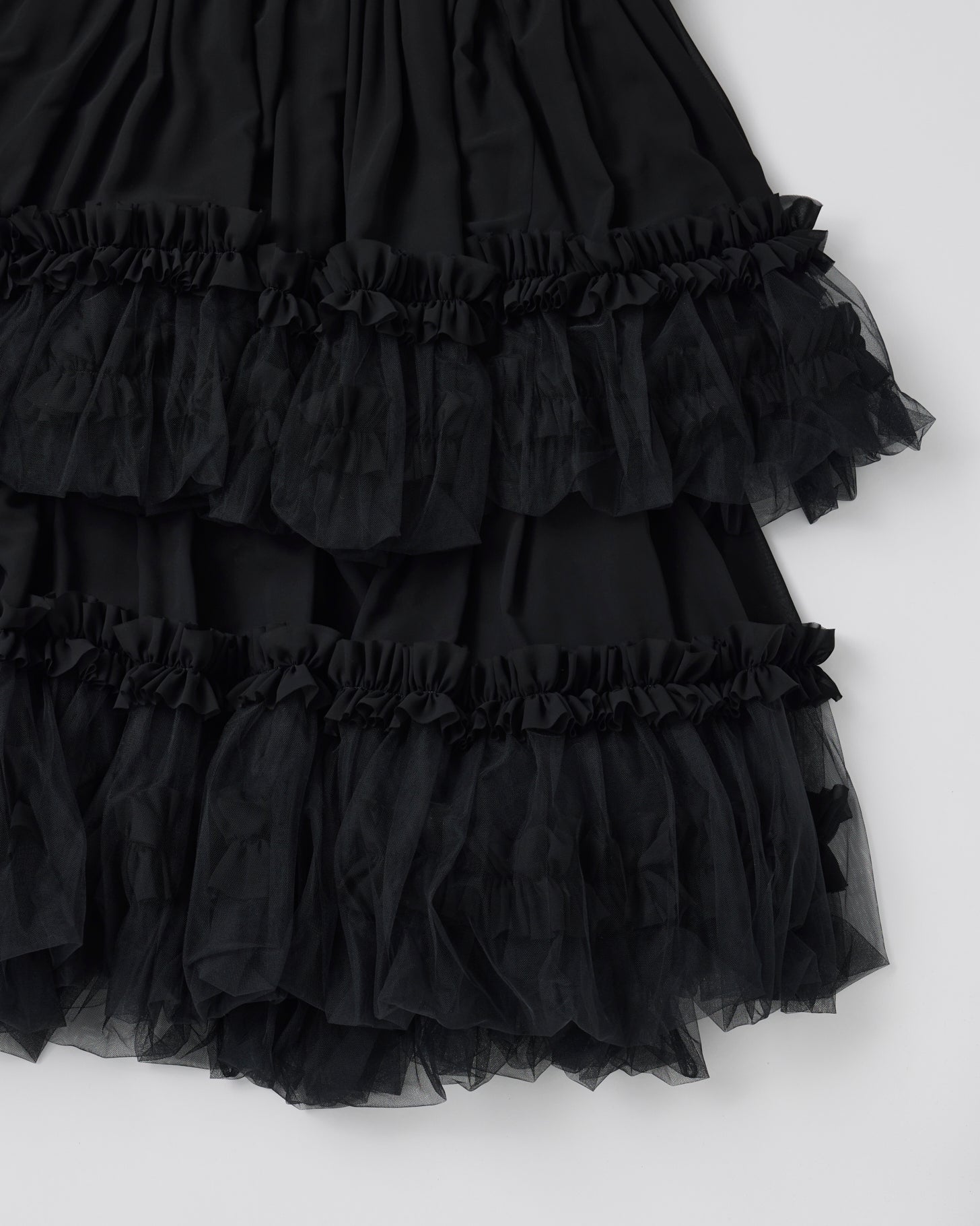 Tulle Frill Dress(Black)