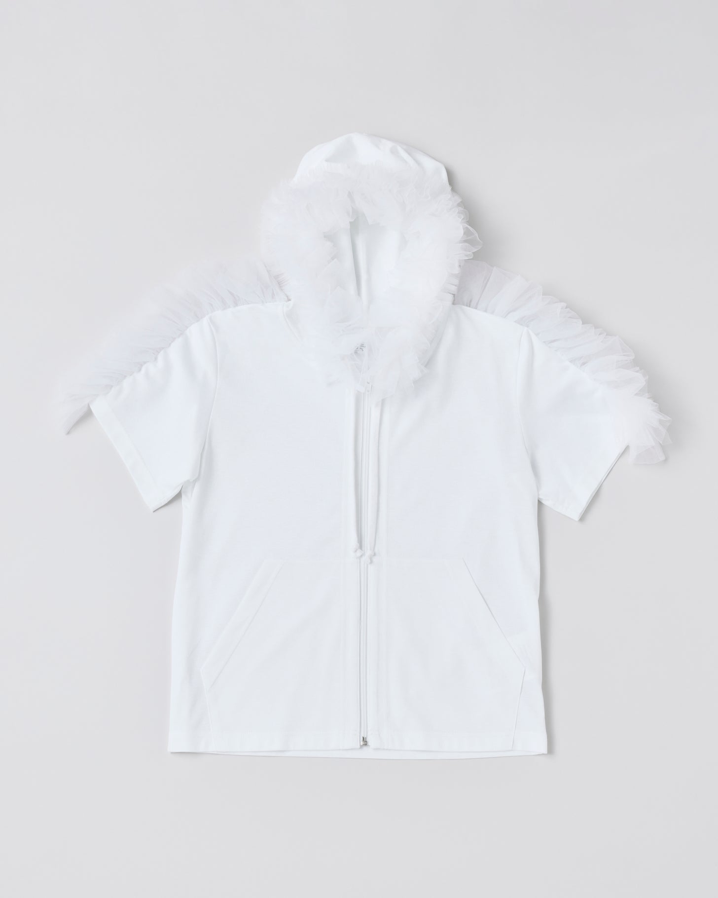 Frill Zip Top(White)