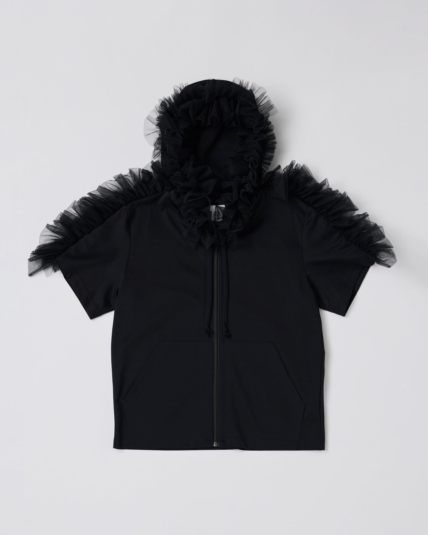 Frill Zip Top(Black)