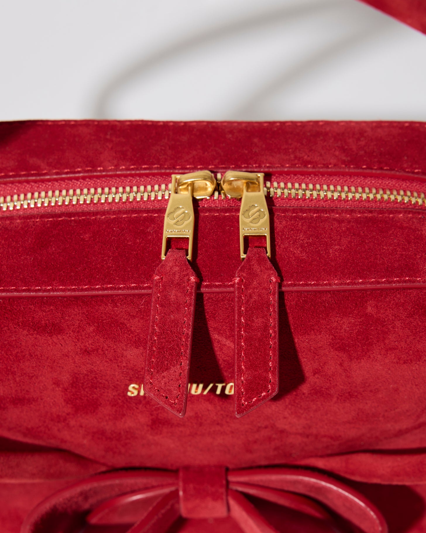 Bow Ring Handle Bag(Red)