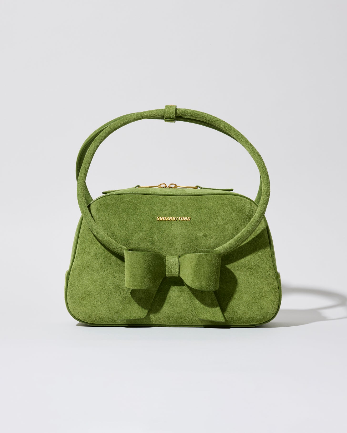 Bow Ring Handle Bag(Green)