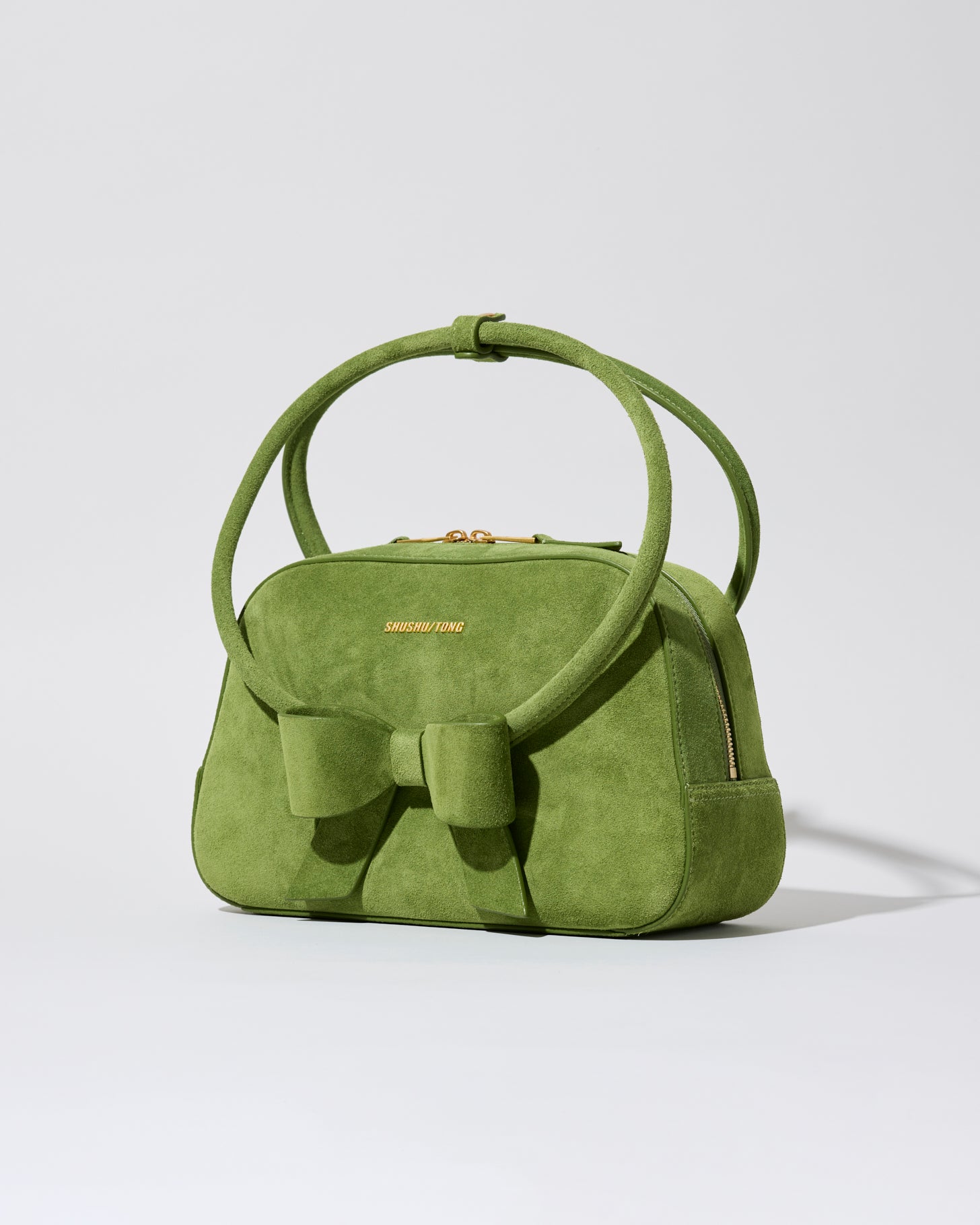 Bow Ring Handle Bag(Green)