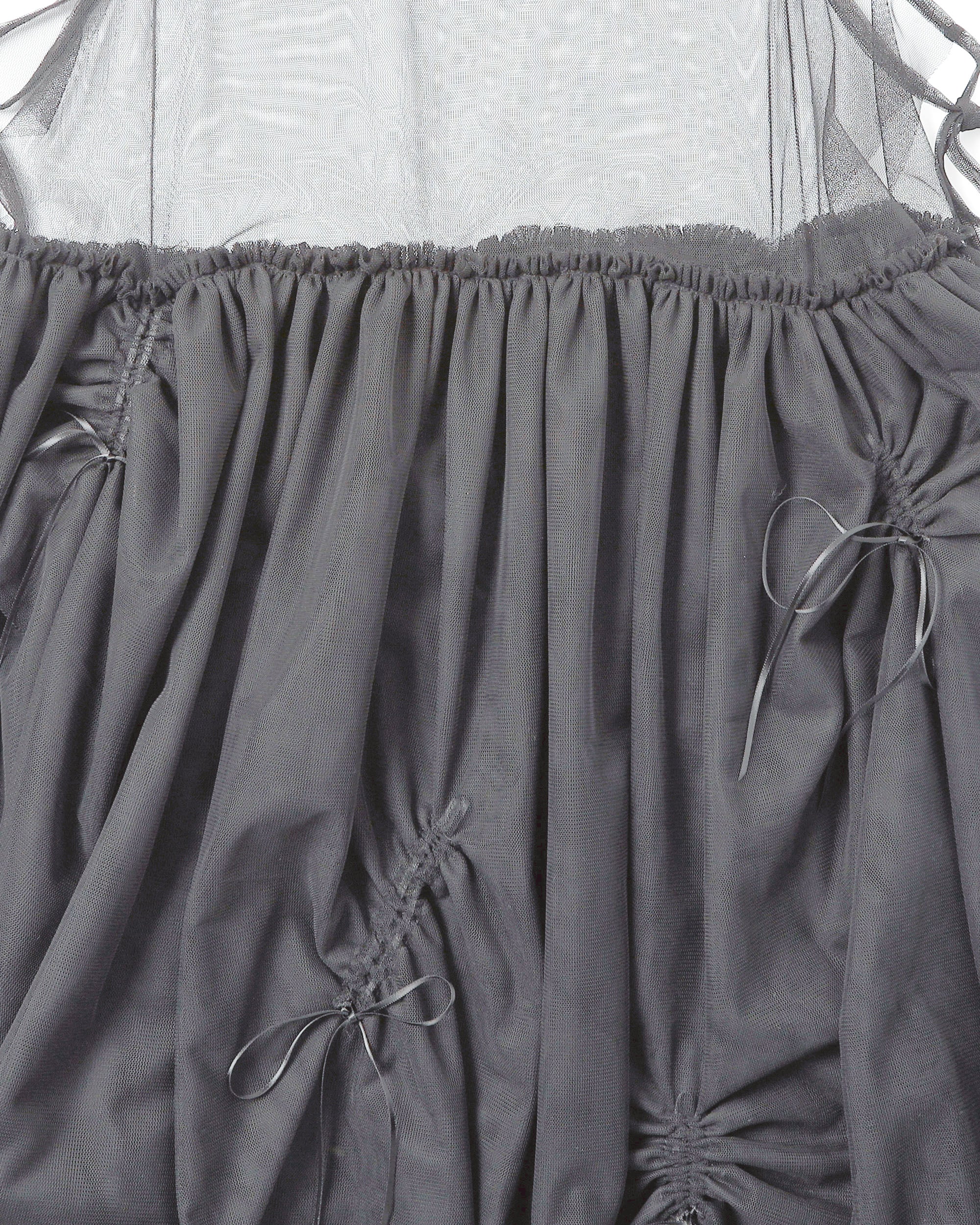 Tulle ribbon dress (gray)
