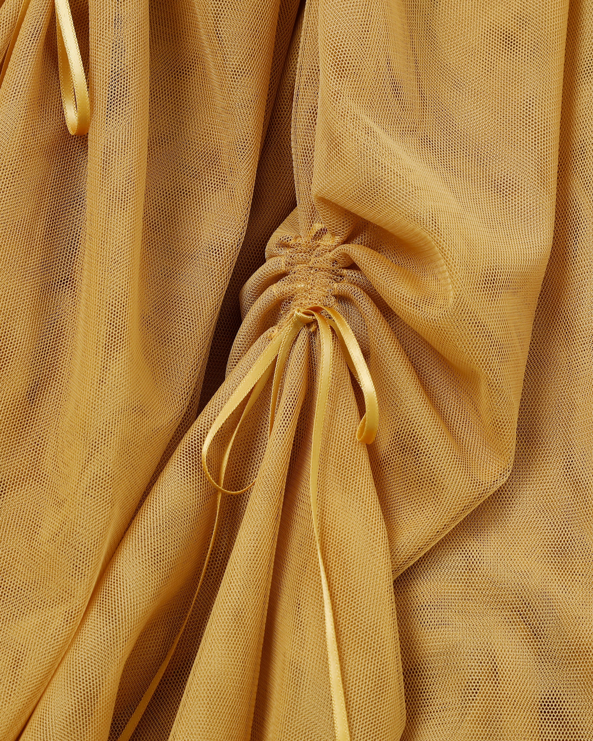 Tulle ribbon dress (yellow)