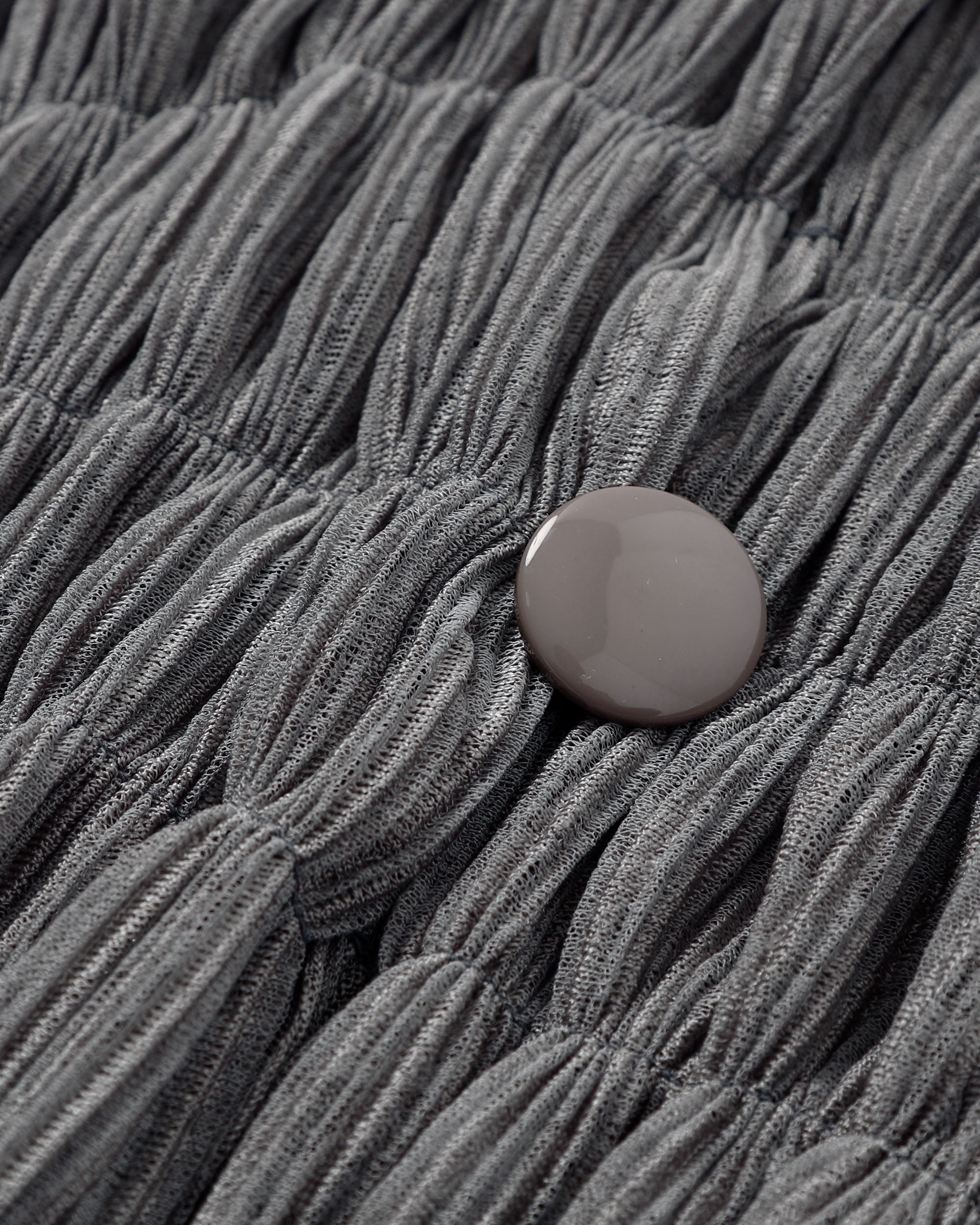 Shirring sheer shirt (gray)