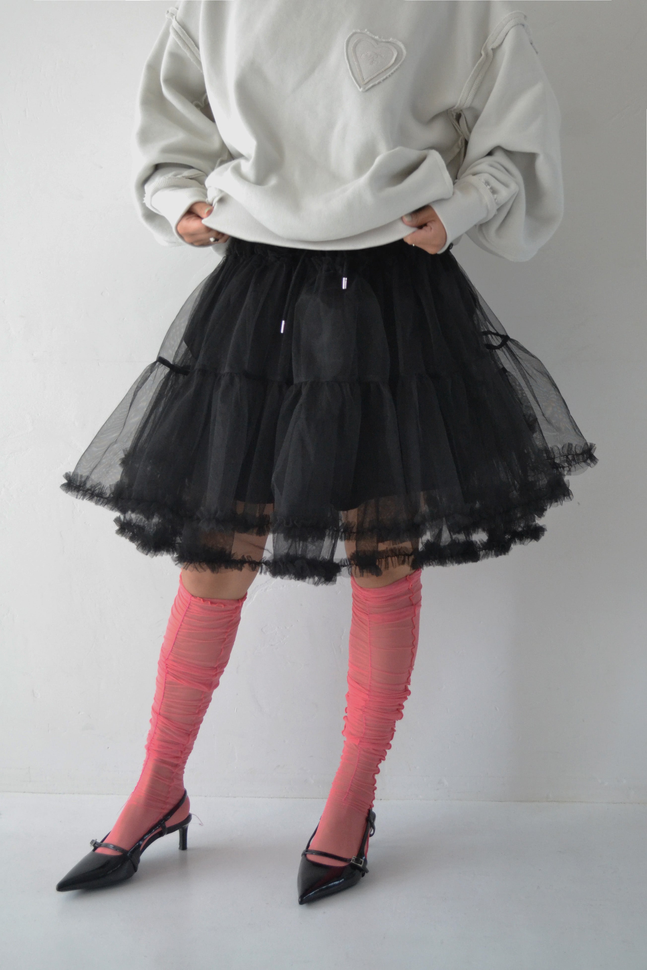 Jersey tutu skirt (black)