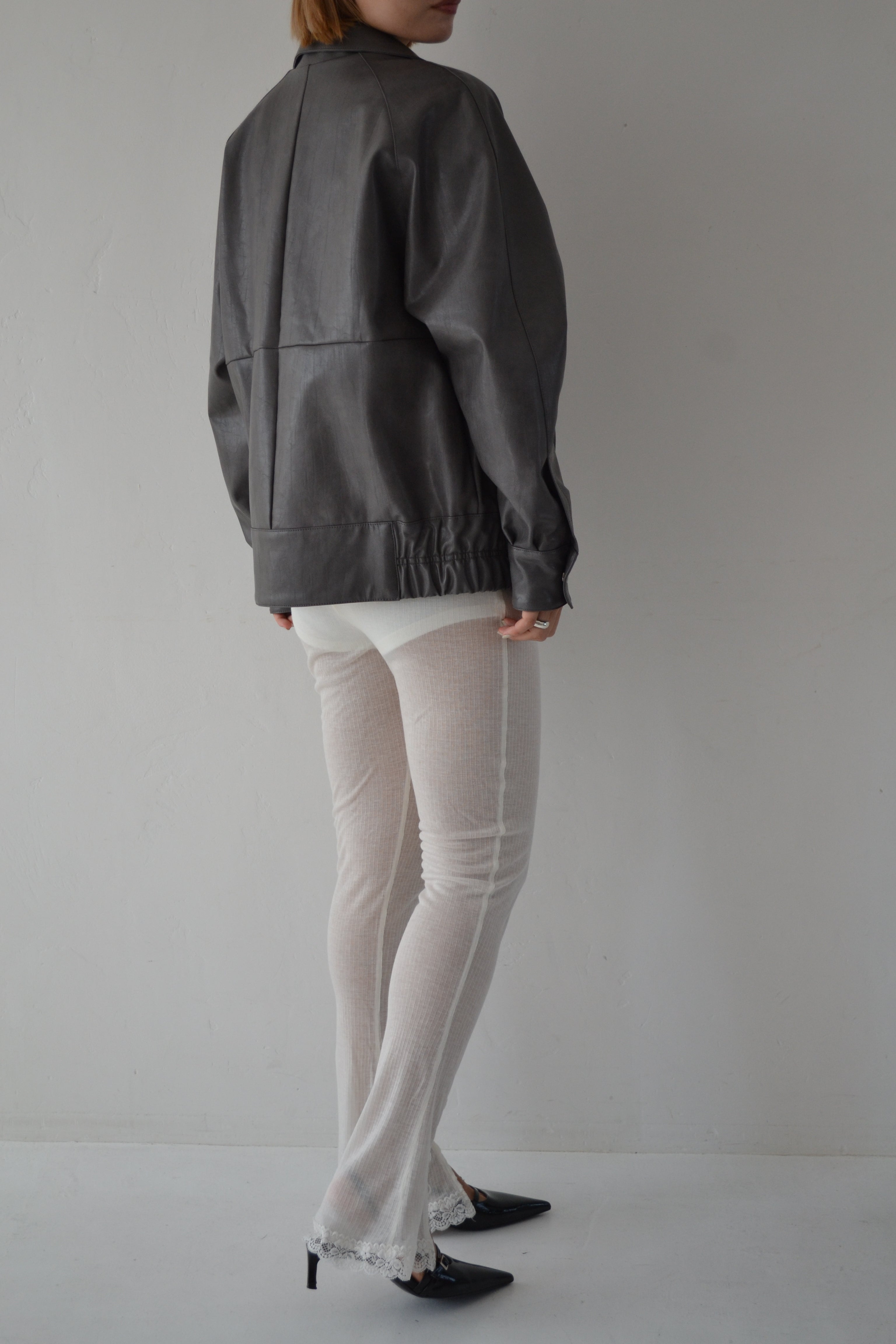 Leather jacket (charcoal)
