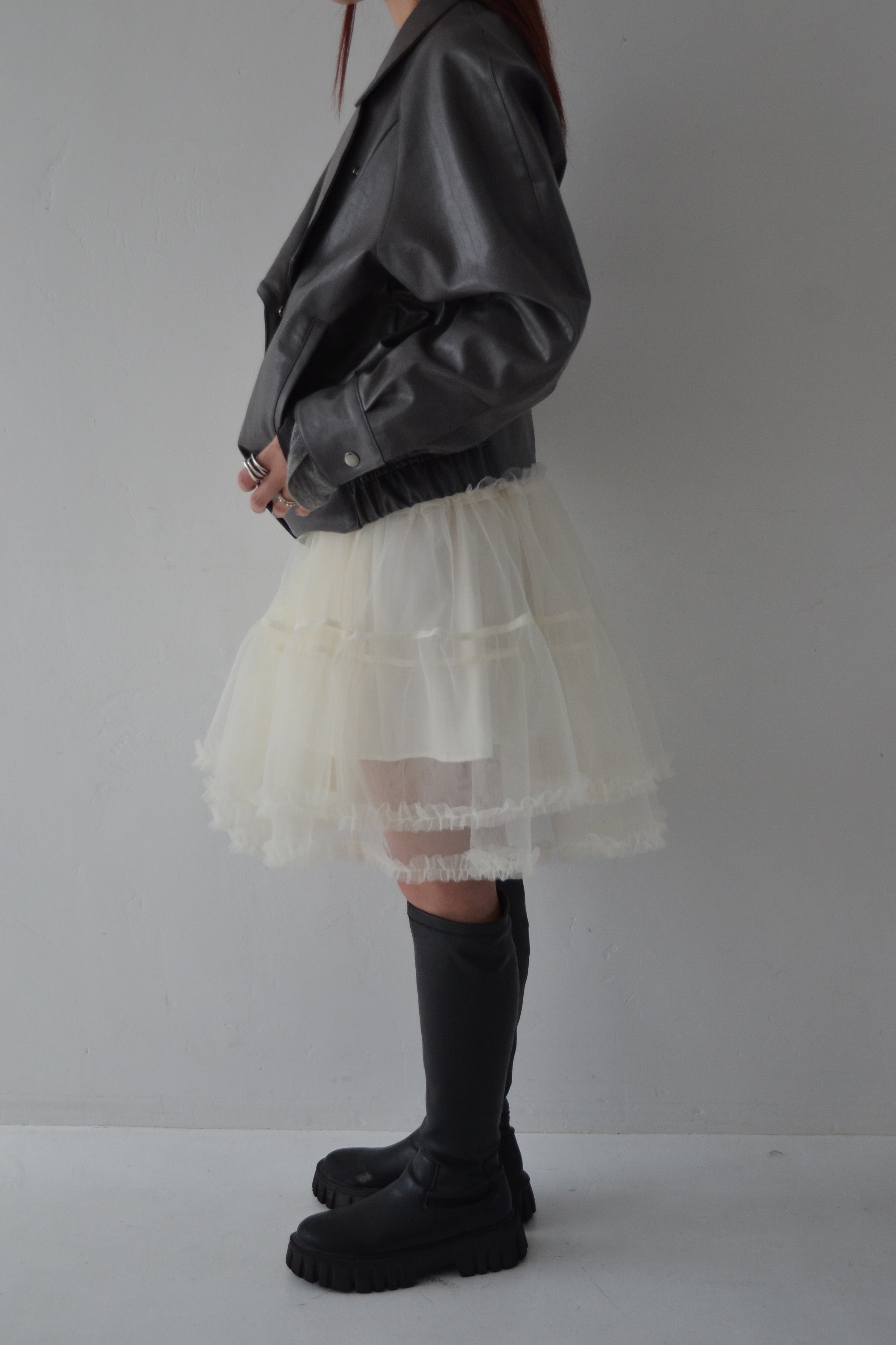 Leather jacket (charcoal)