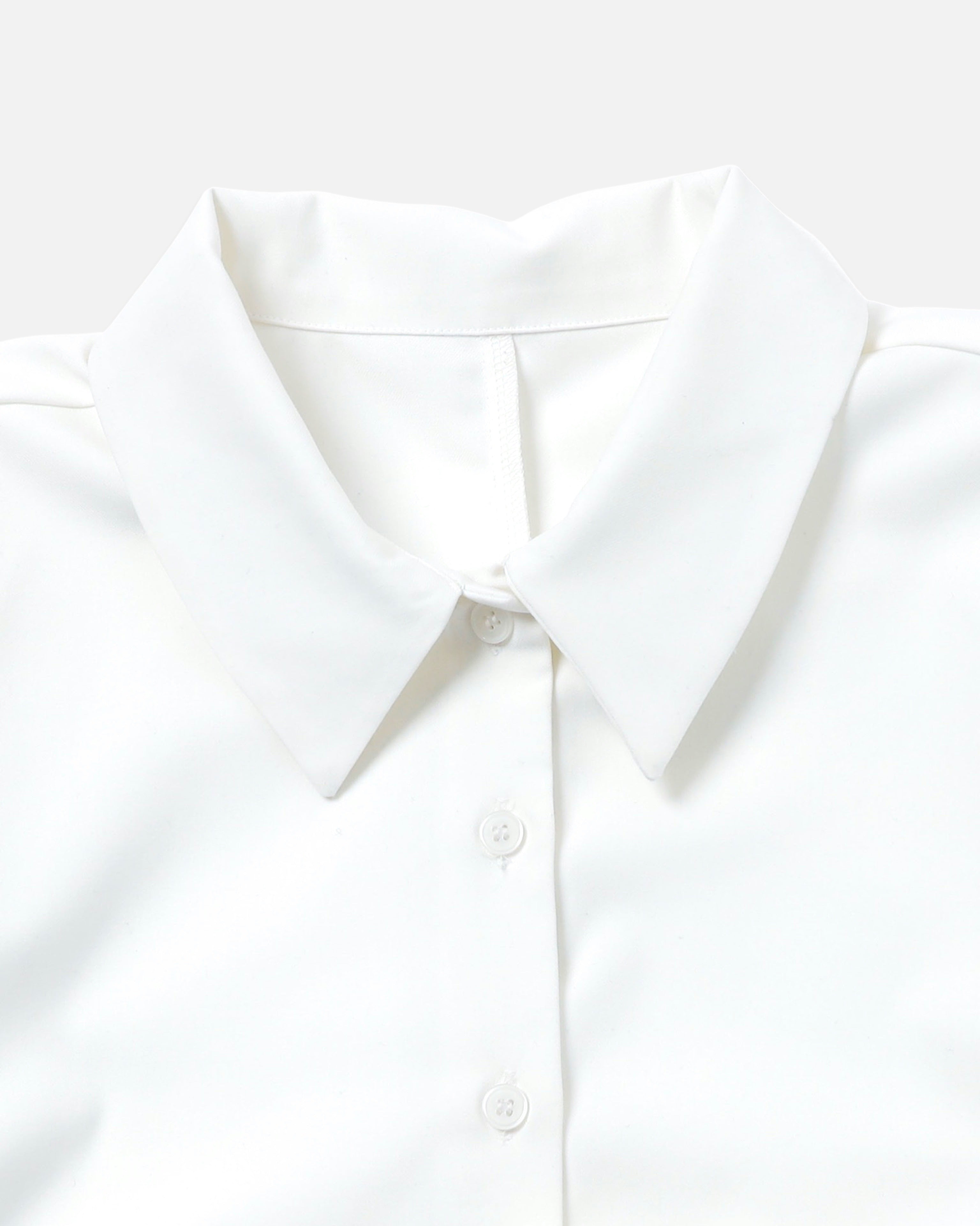 Asymmetry pleats shirt (white)