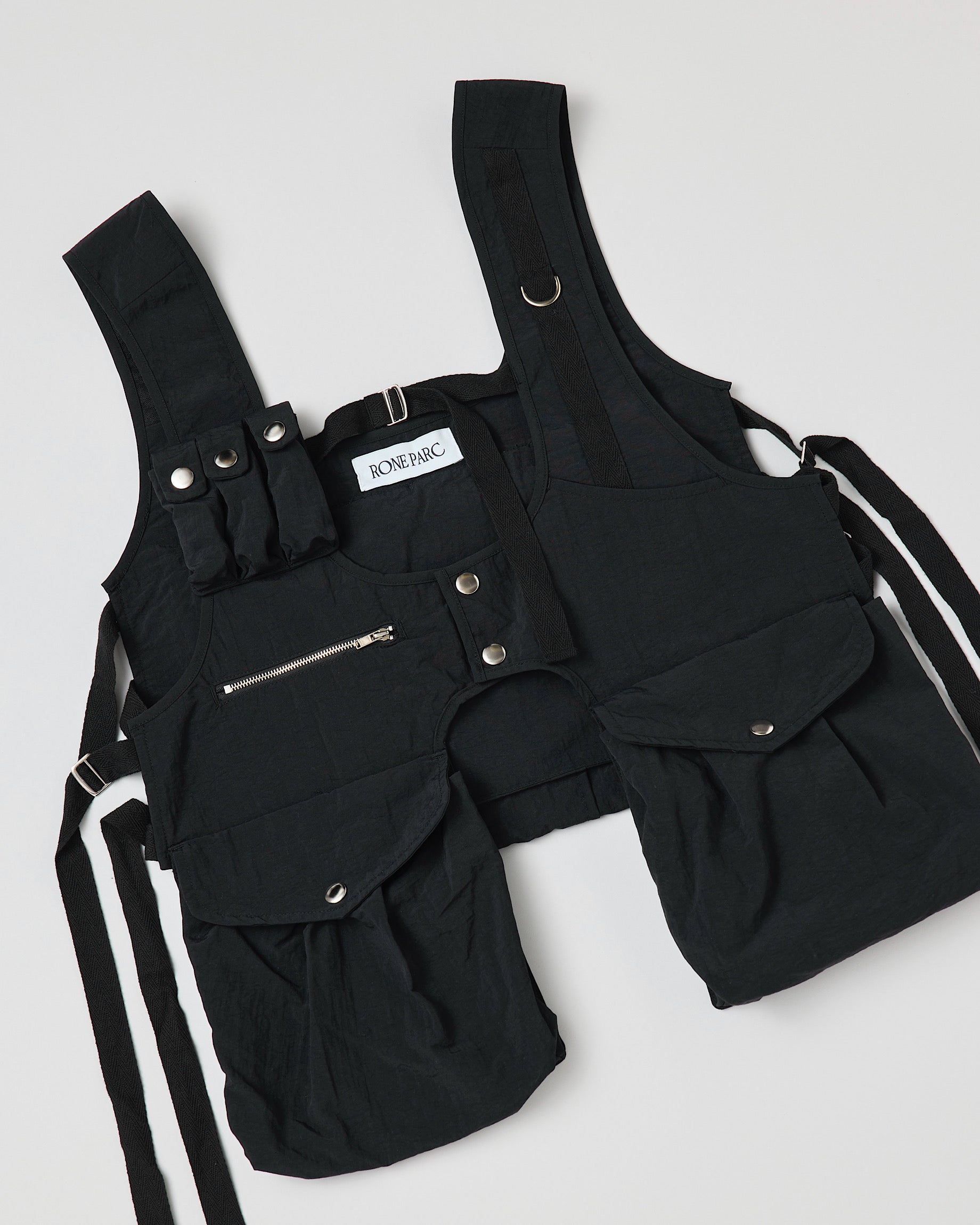 Utility multi pocket vest (black)