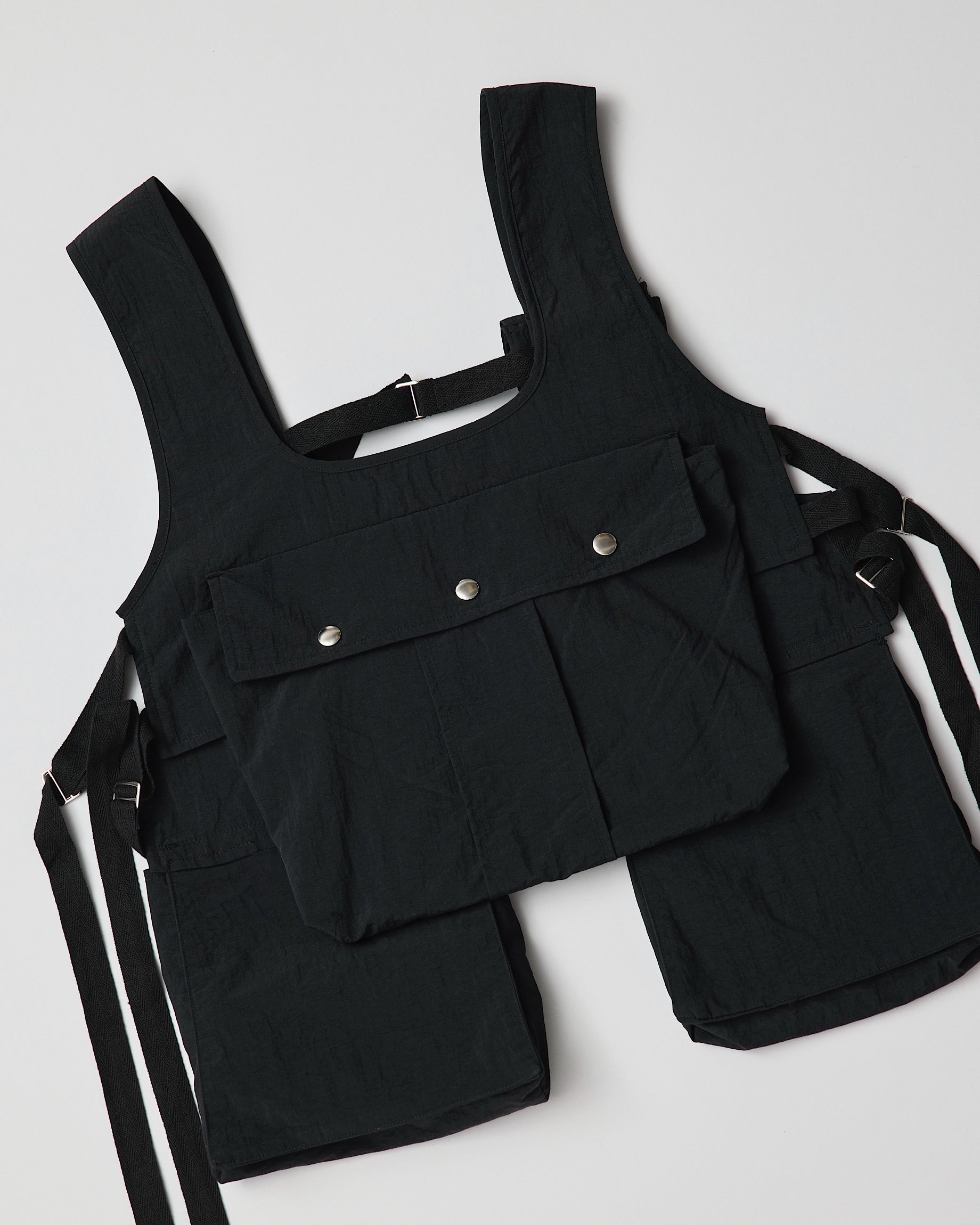 Utility multi pocket vest (black)