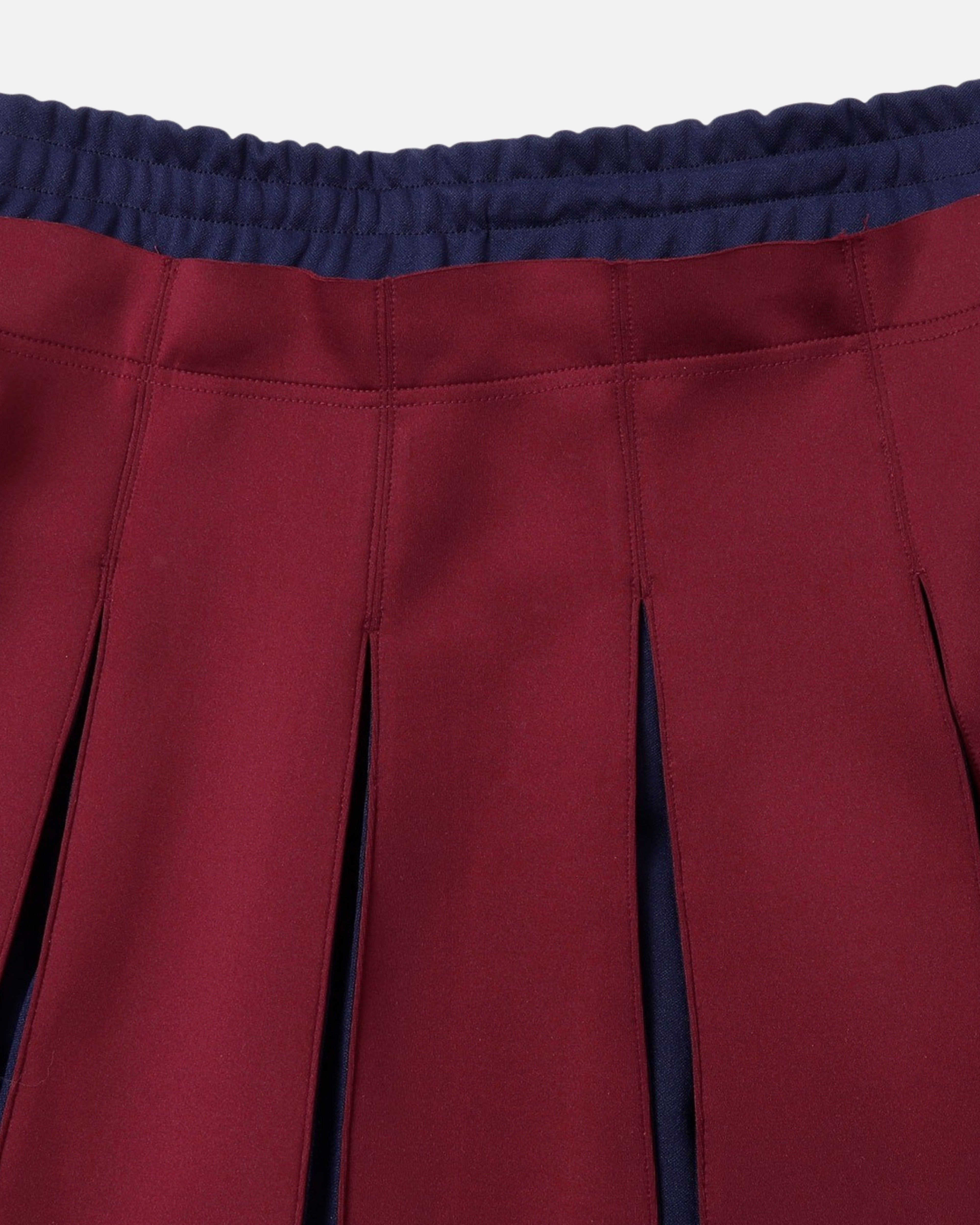 Layered waist jersey skirt (red)