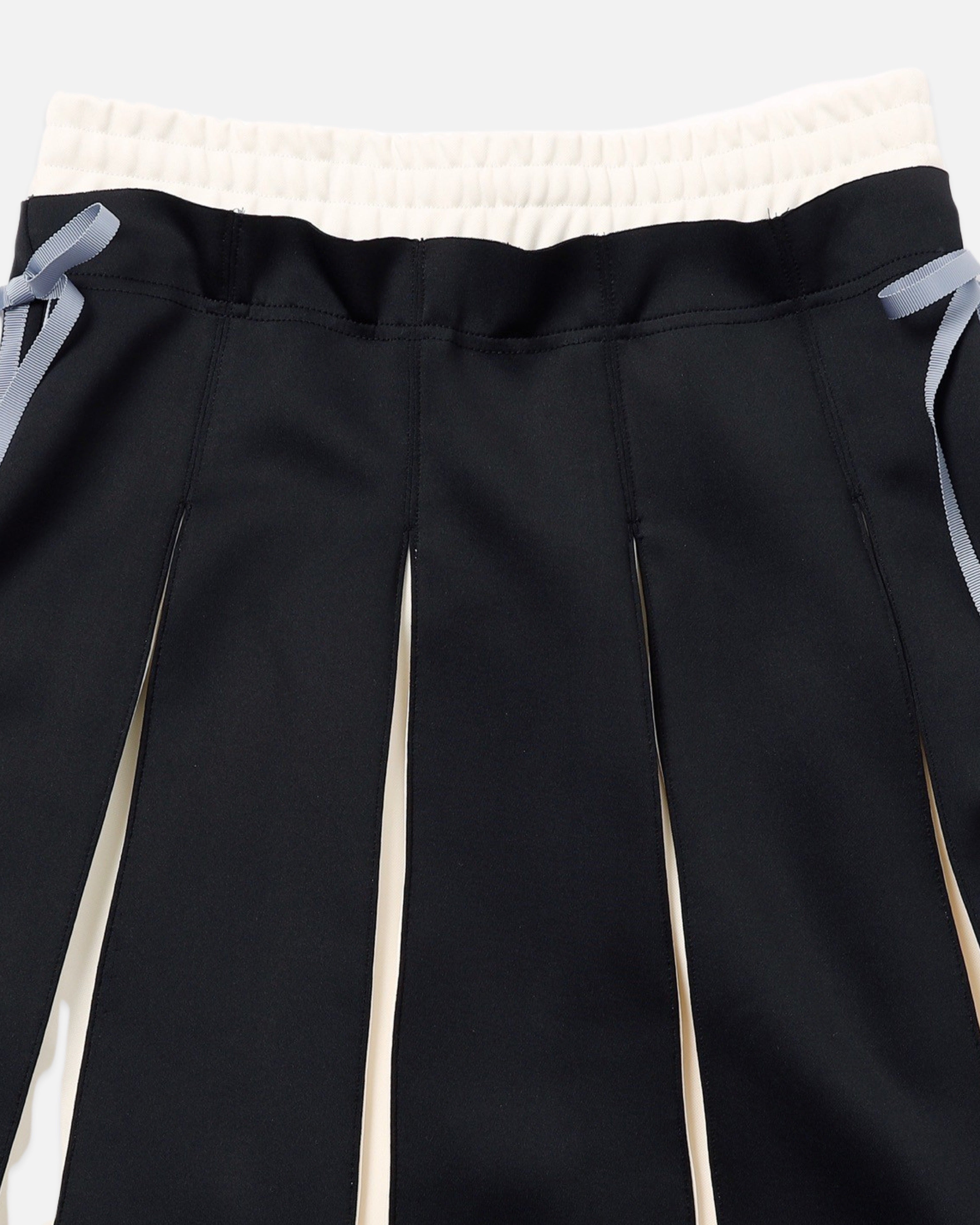 Layered waist jersey skirt (black)