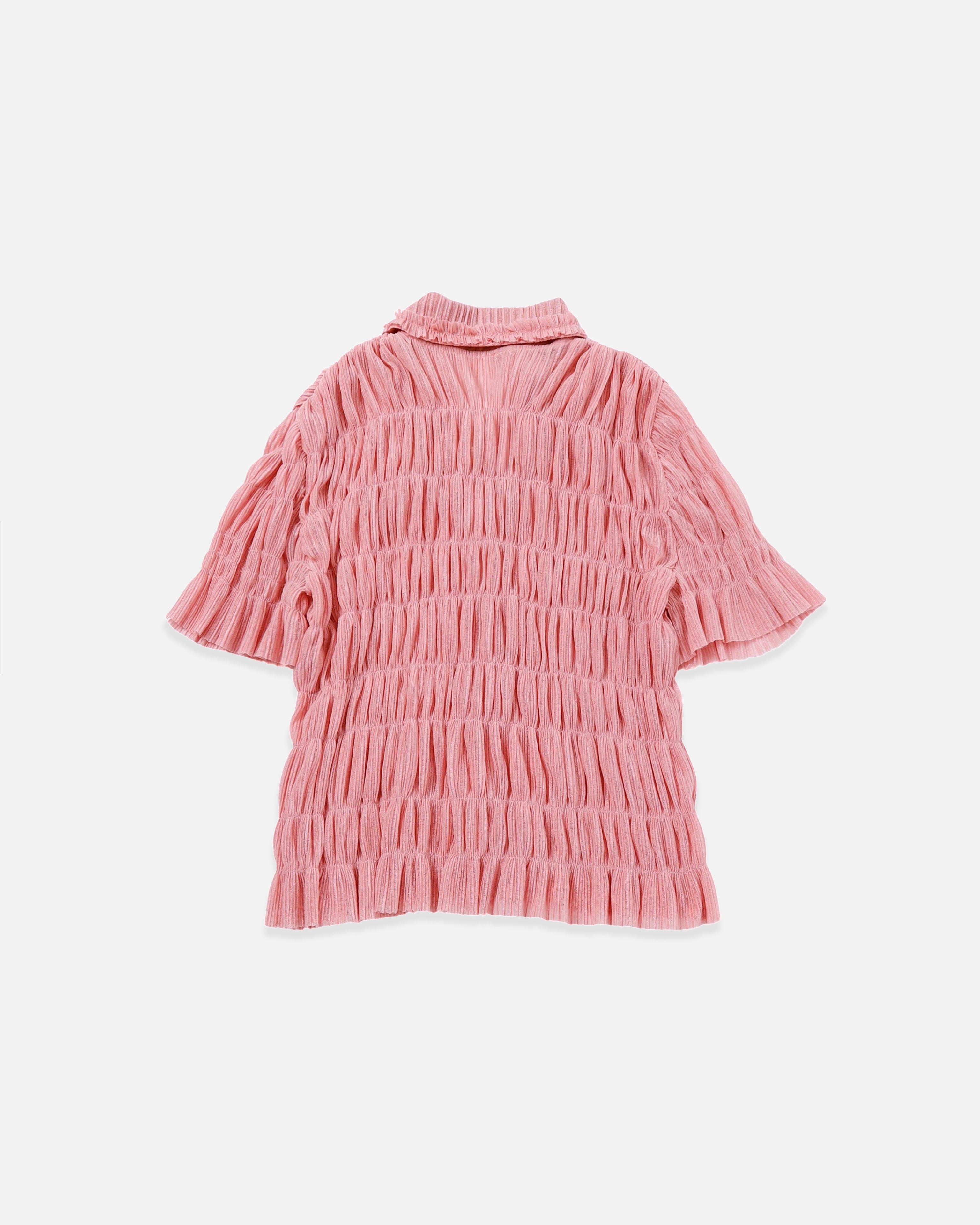 Shirring sheer shirt (pink)