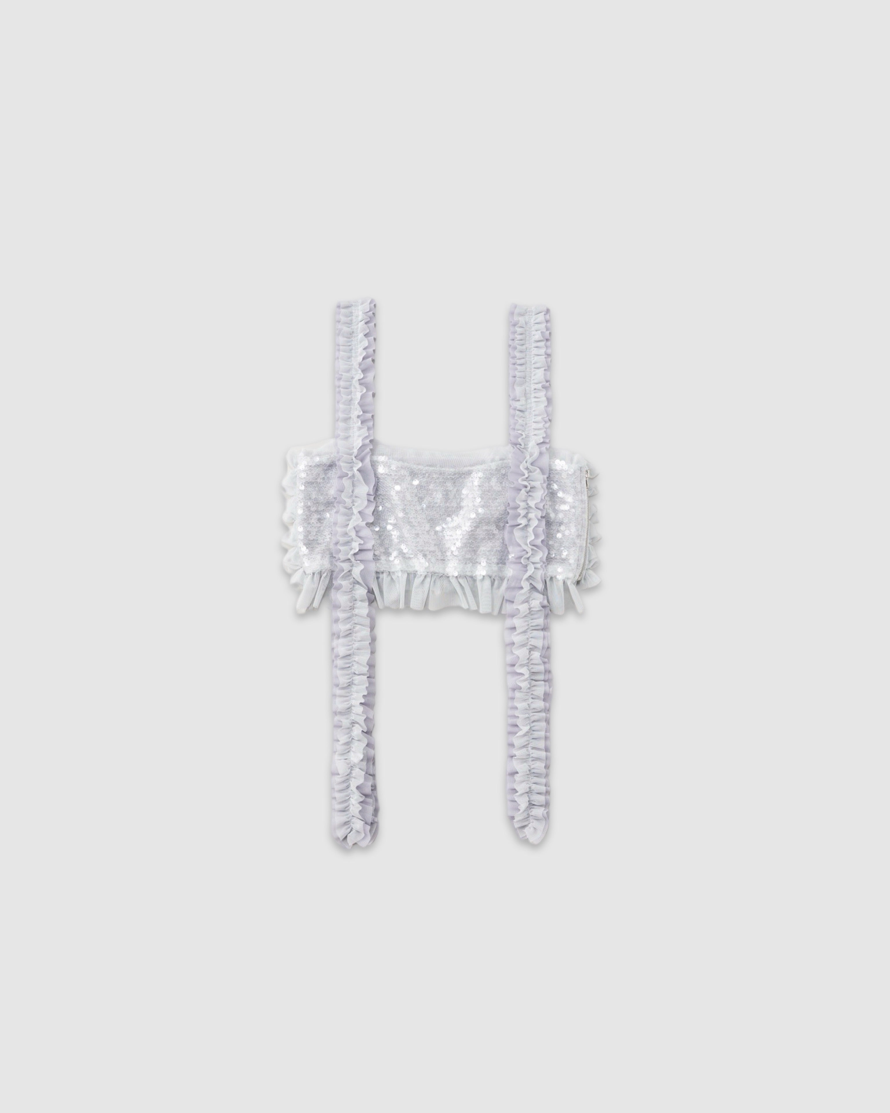 2way spangle bustier (white gray)