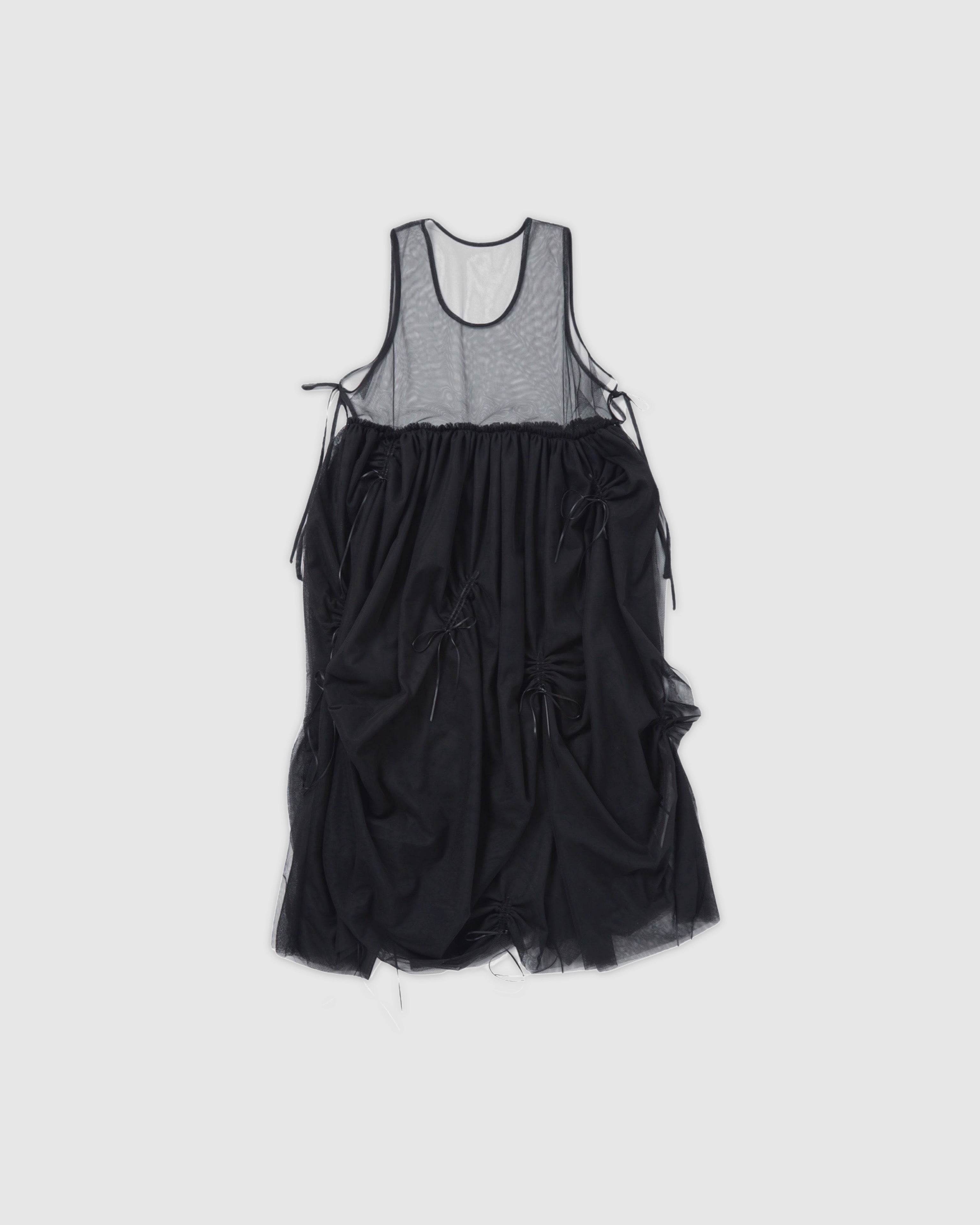 Tulle ribbon dress (black)