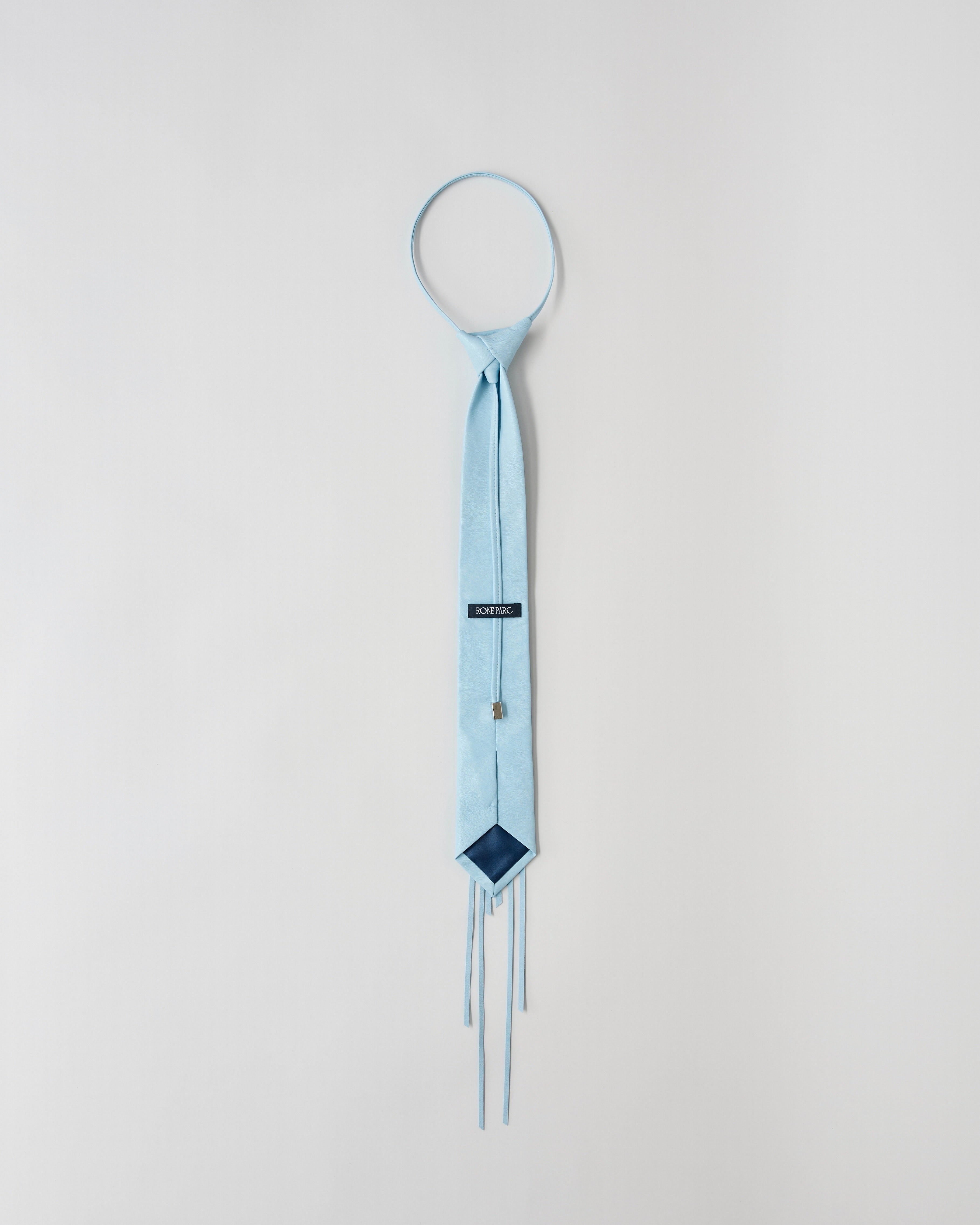 【 RONE PARC×renya 】 Leather ribbon rope tie (light blue)