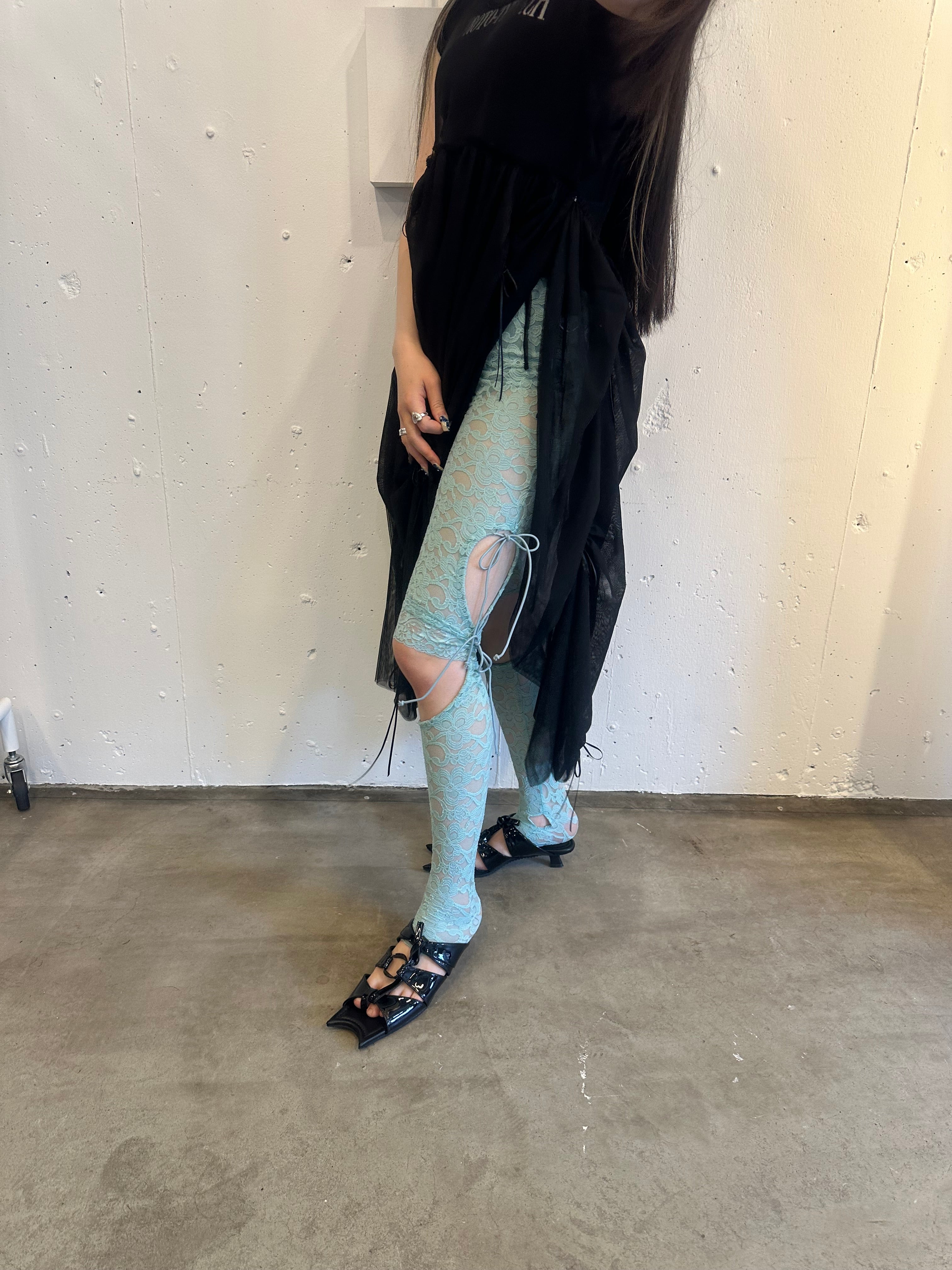 3way lace leggings (blue)