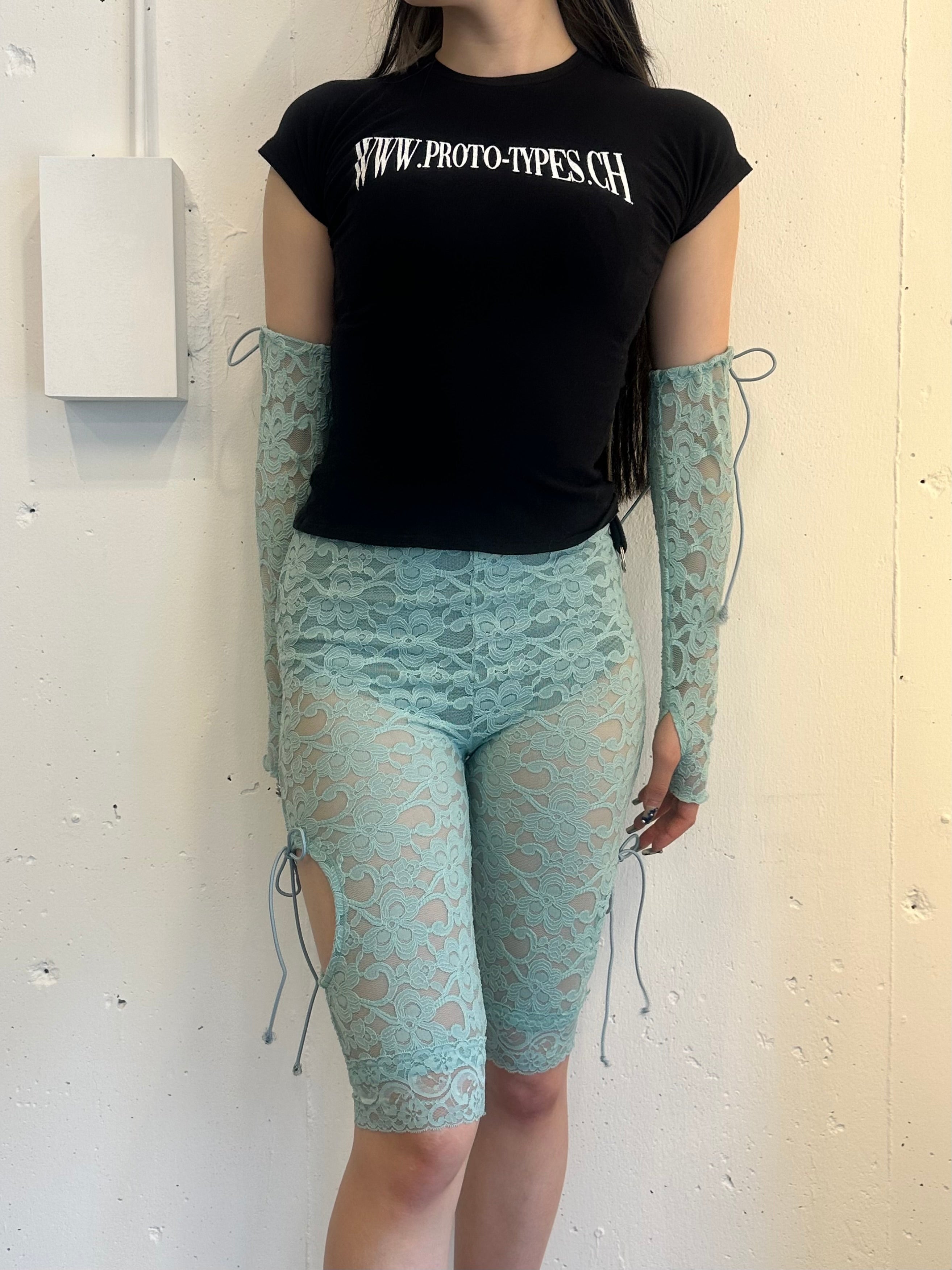 3way lace leggings (blue)