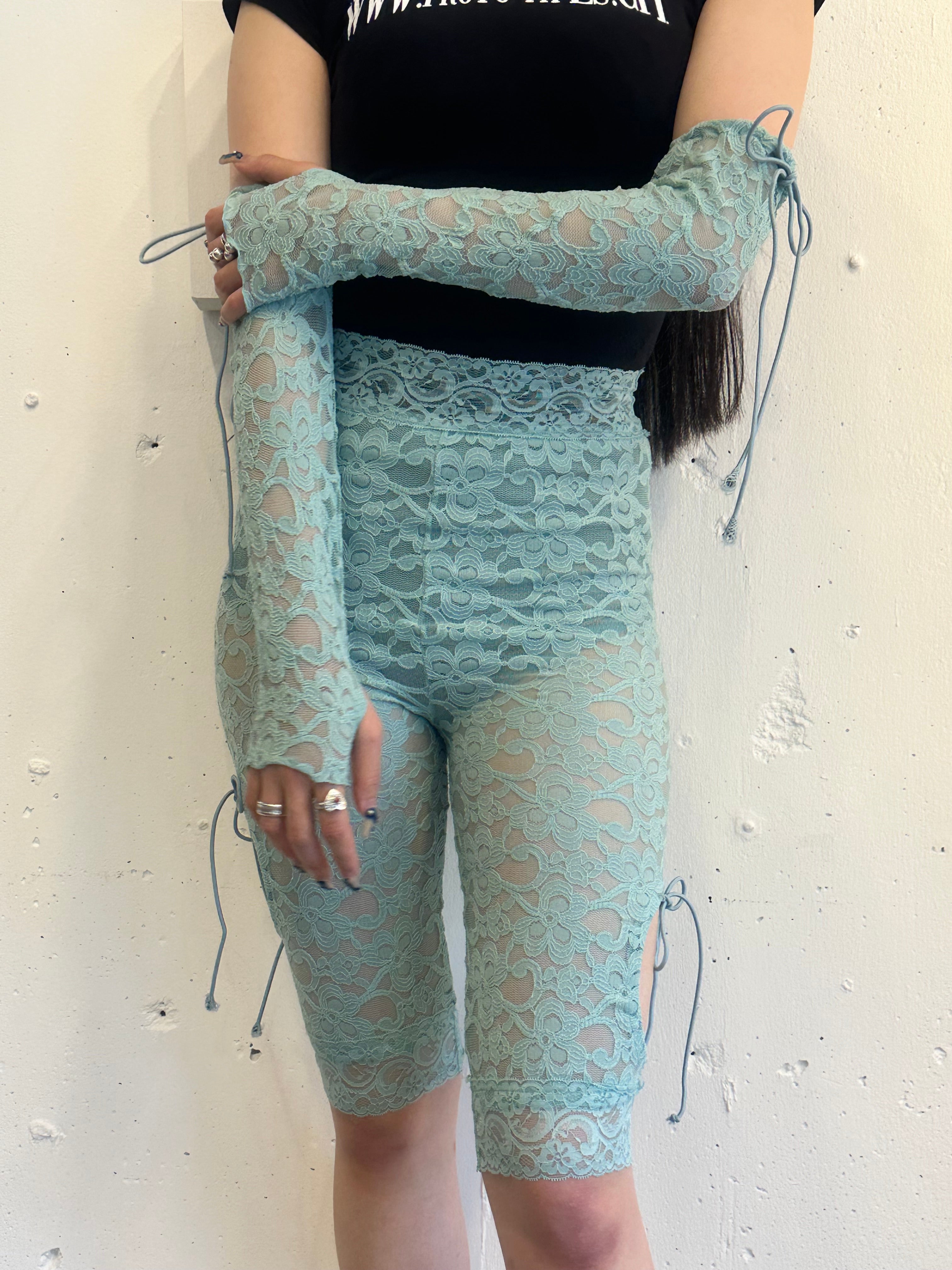 3way lace leggings (blue)