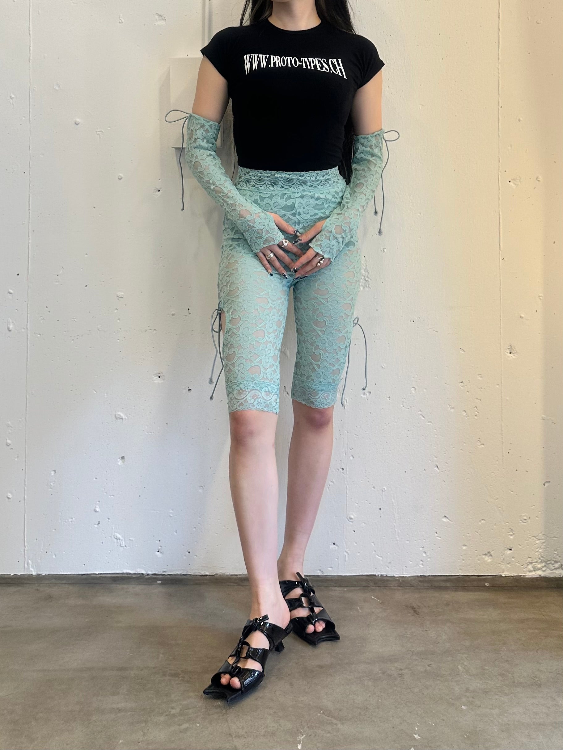 3way lace leggings (blue)