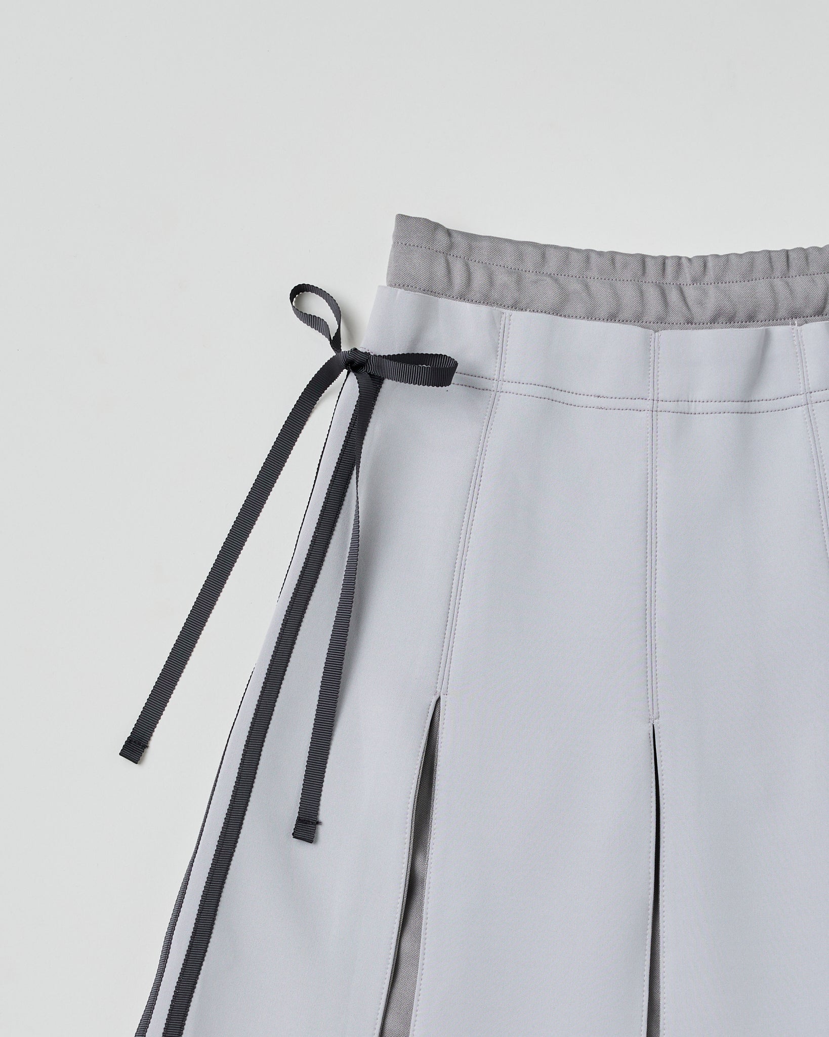 Layered waist jersey skirt (gray)