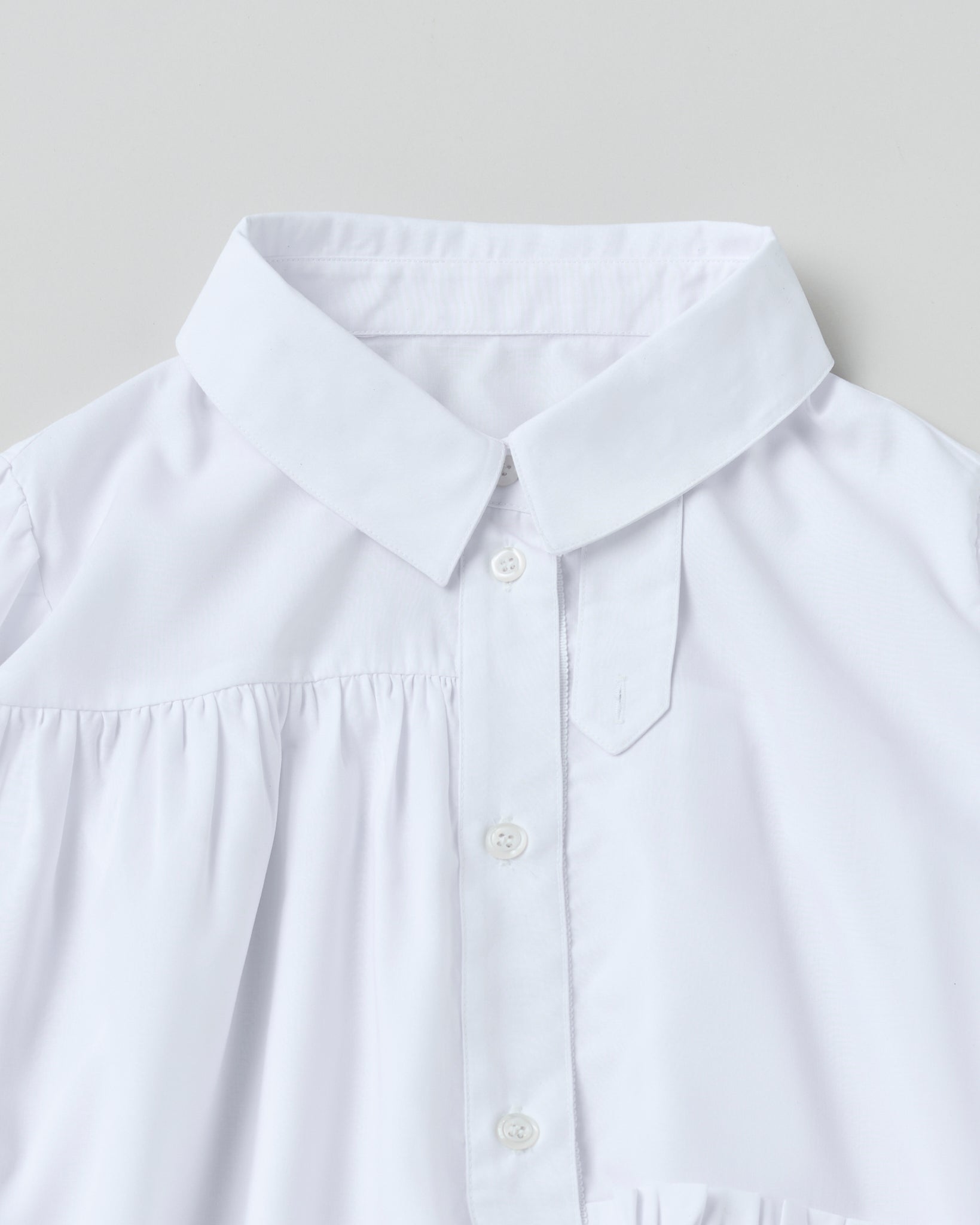 Tiered shirt dress (white)