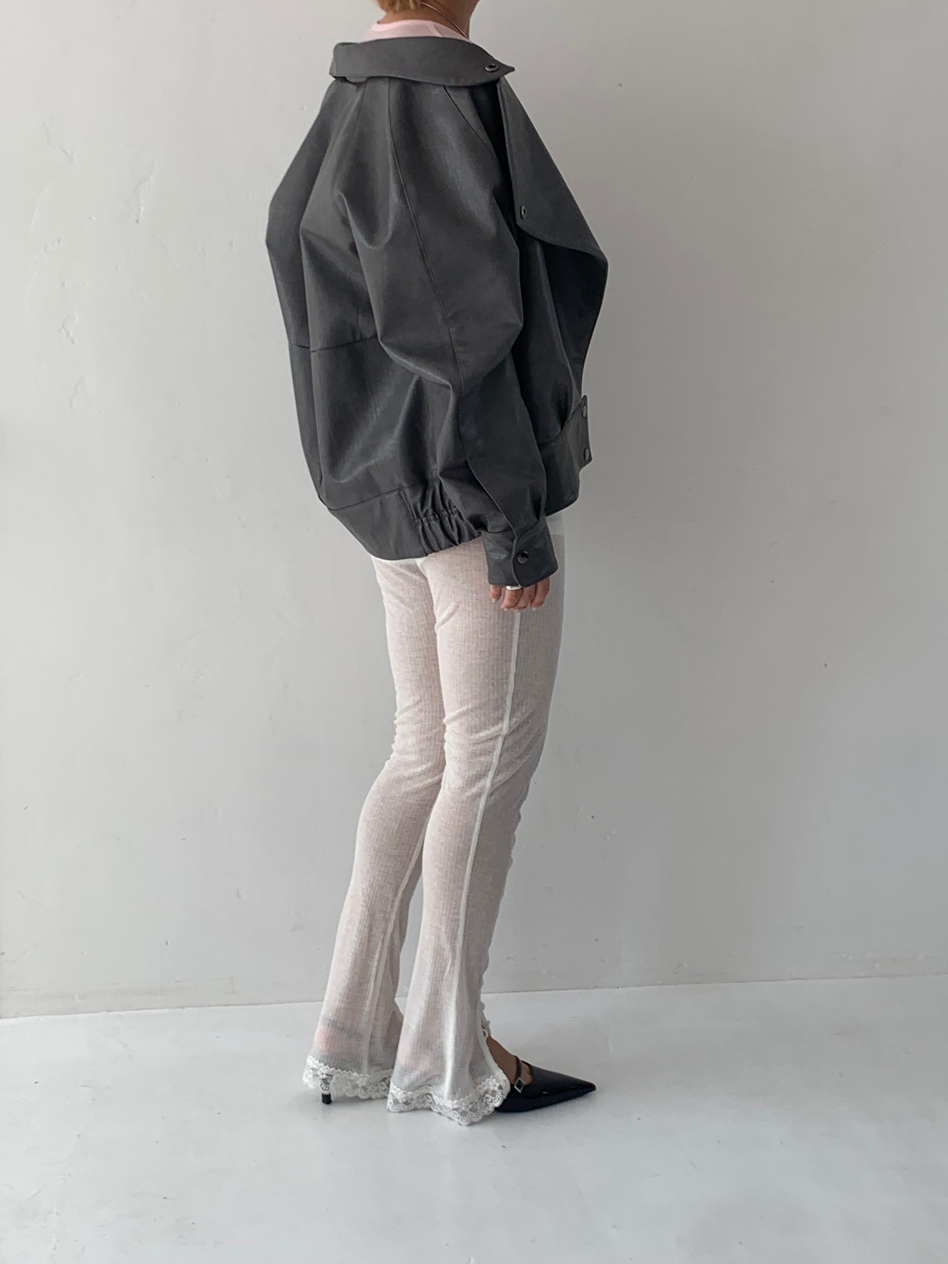 Leather jacket (charcoal)