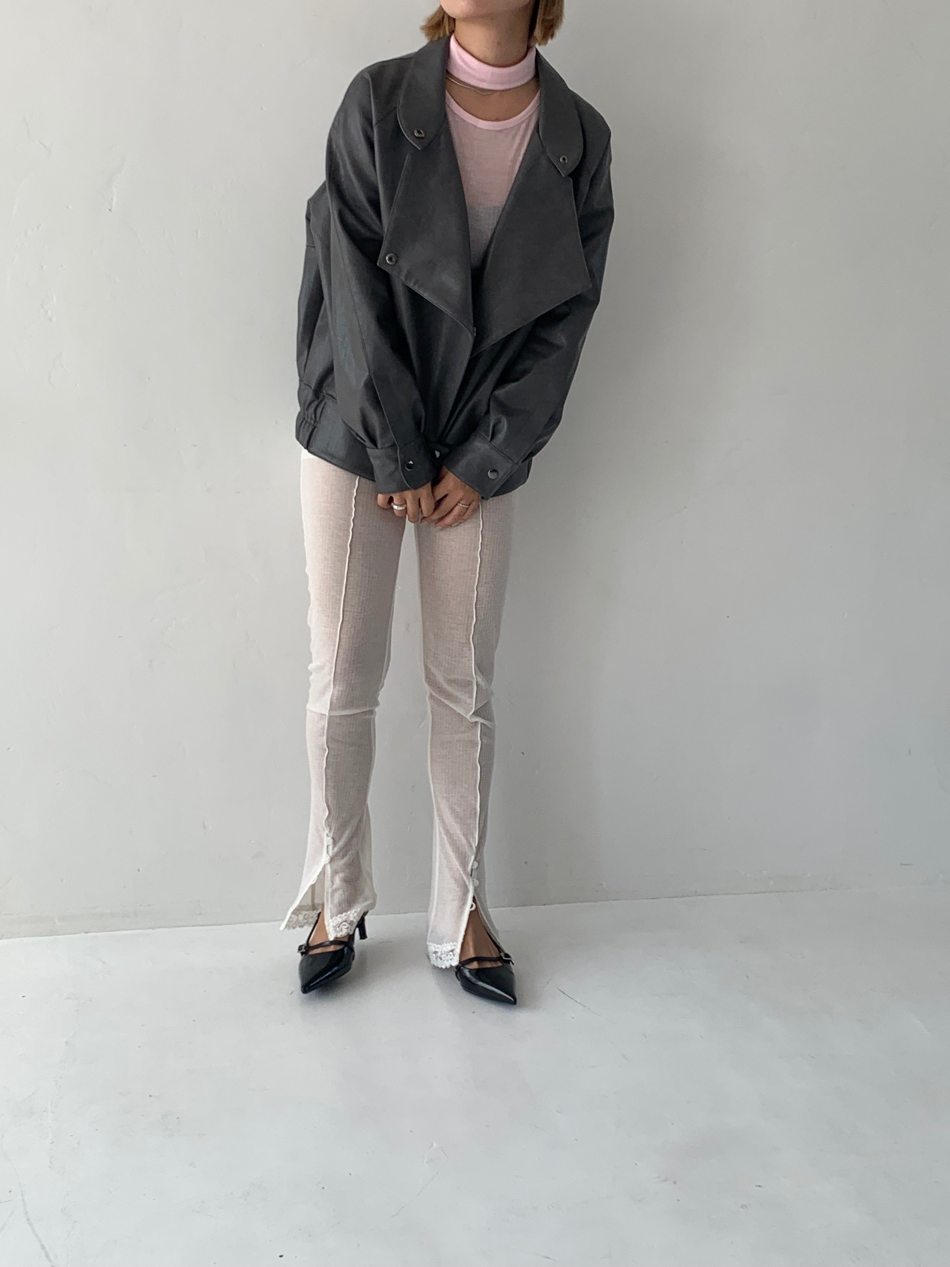 Leather jacket (charcoal)