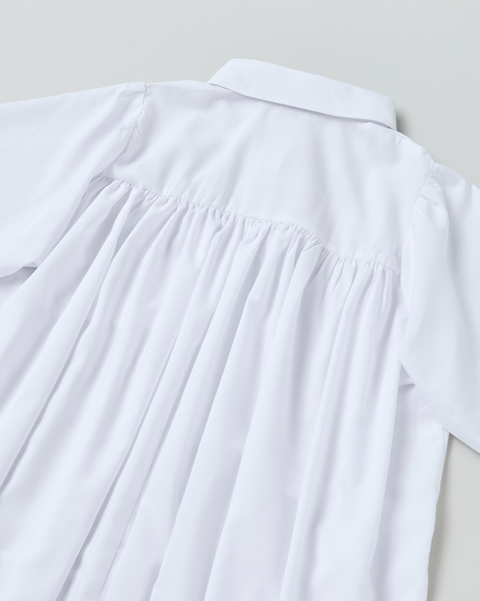 Tiered shirt dress (white)