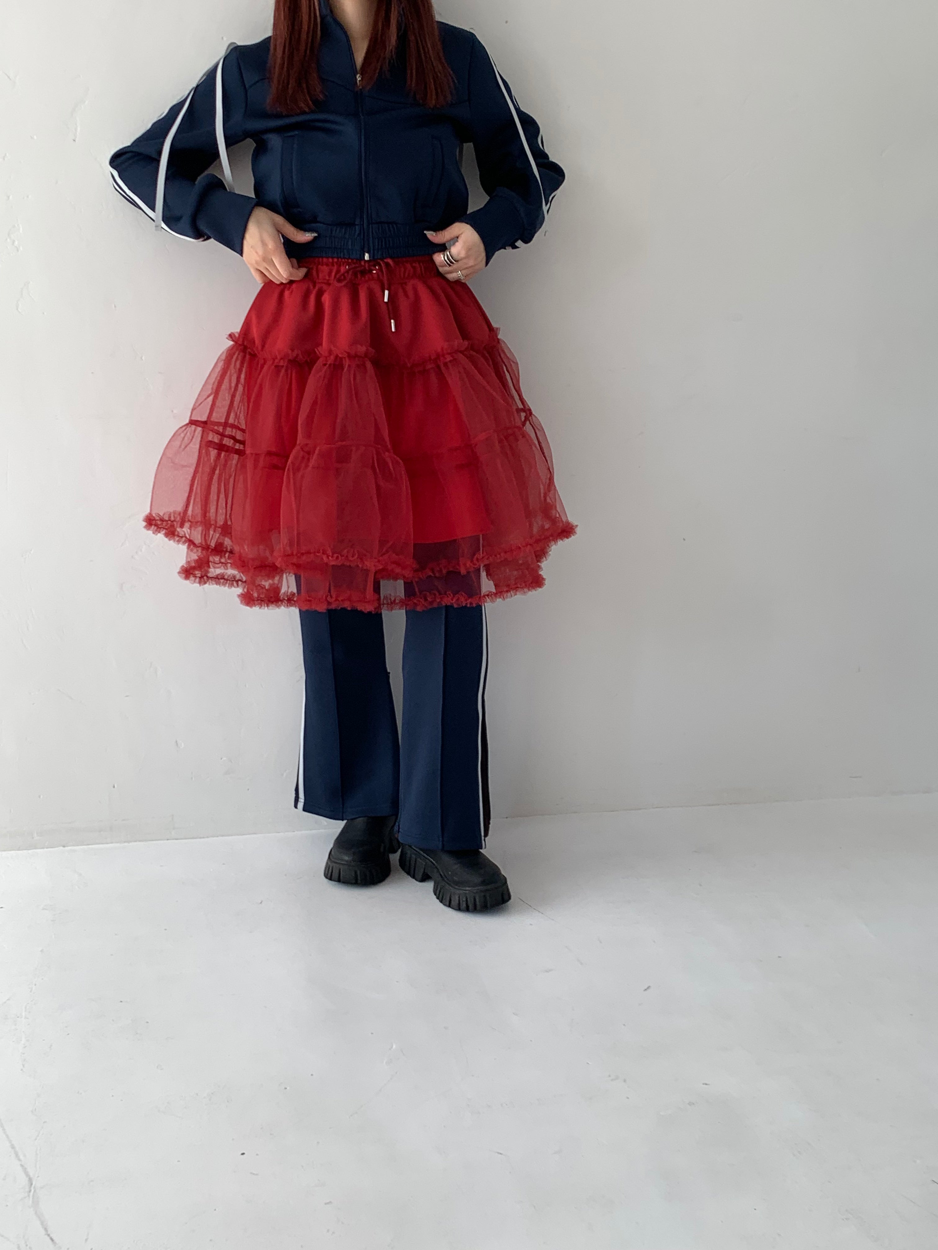 Jersey tutu skirt (red)