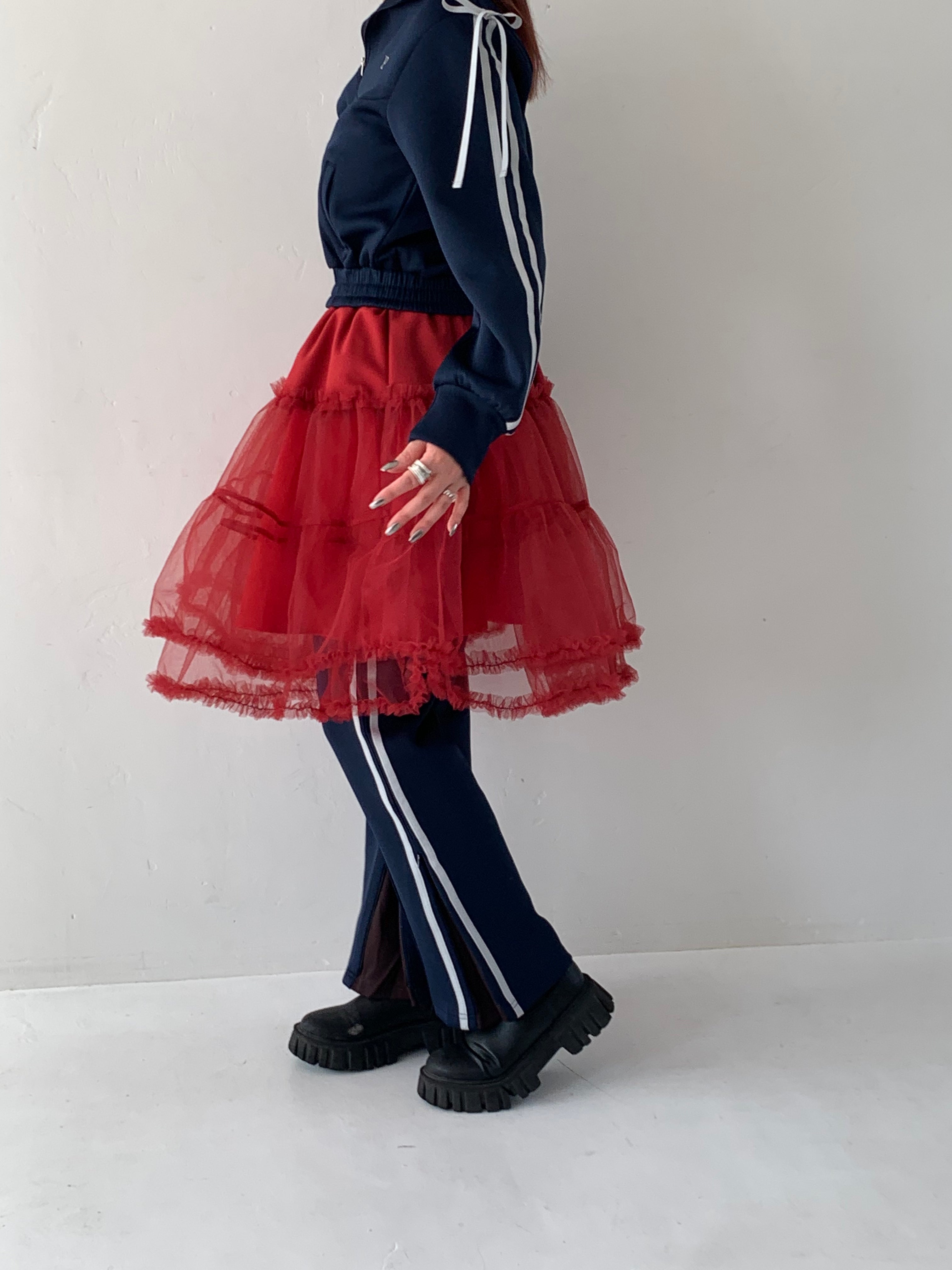 Jersey tutu skirt (red)