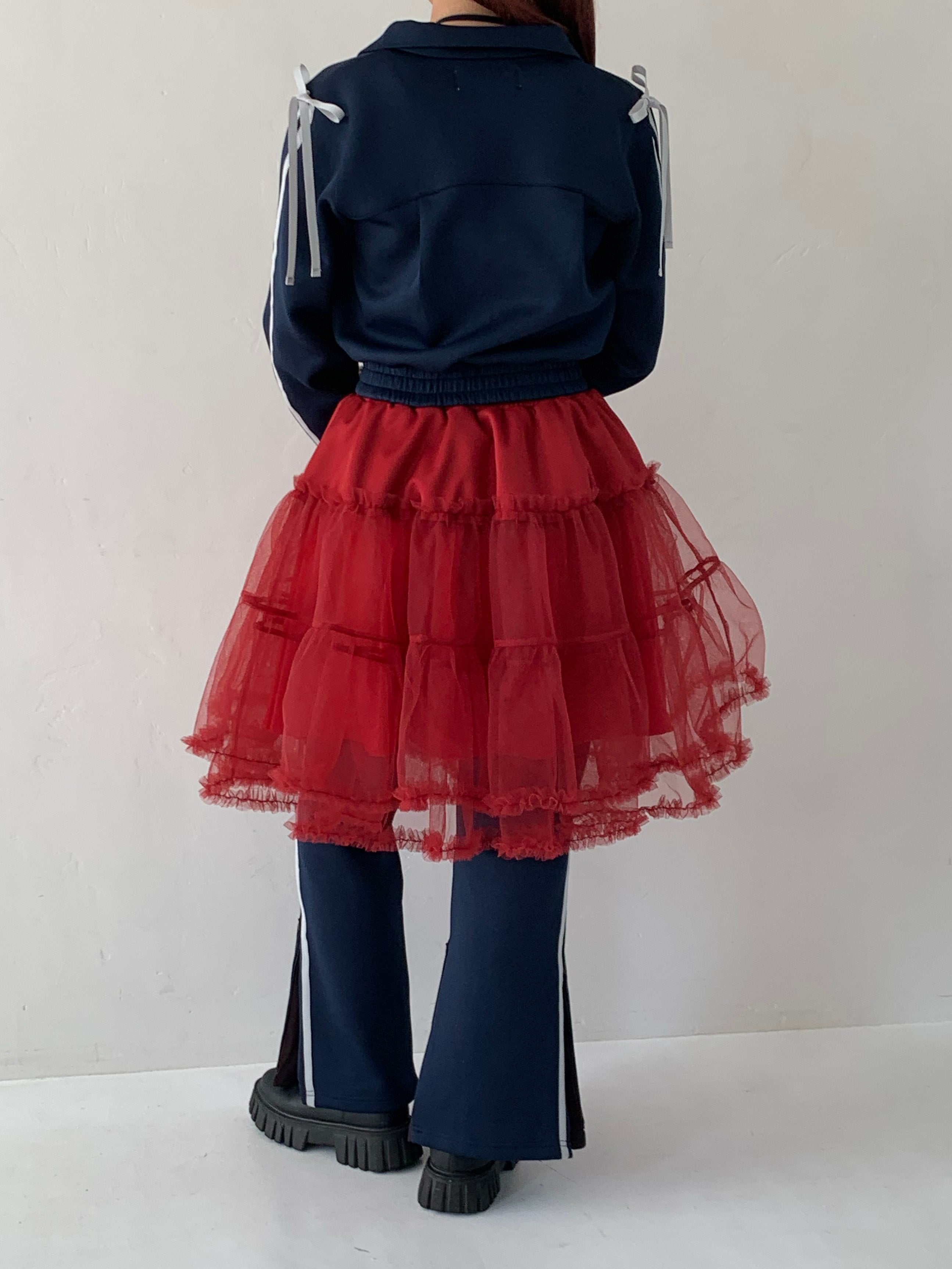 Jersey tutu skirt (red)