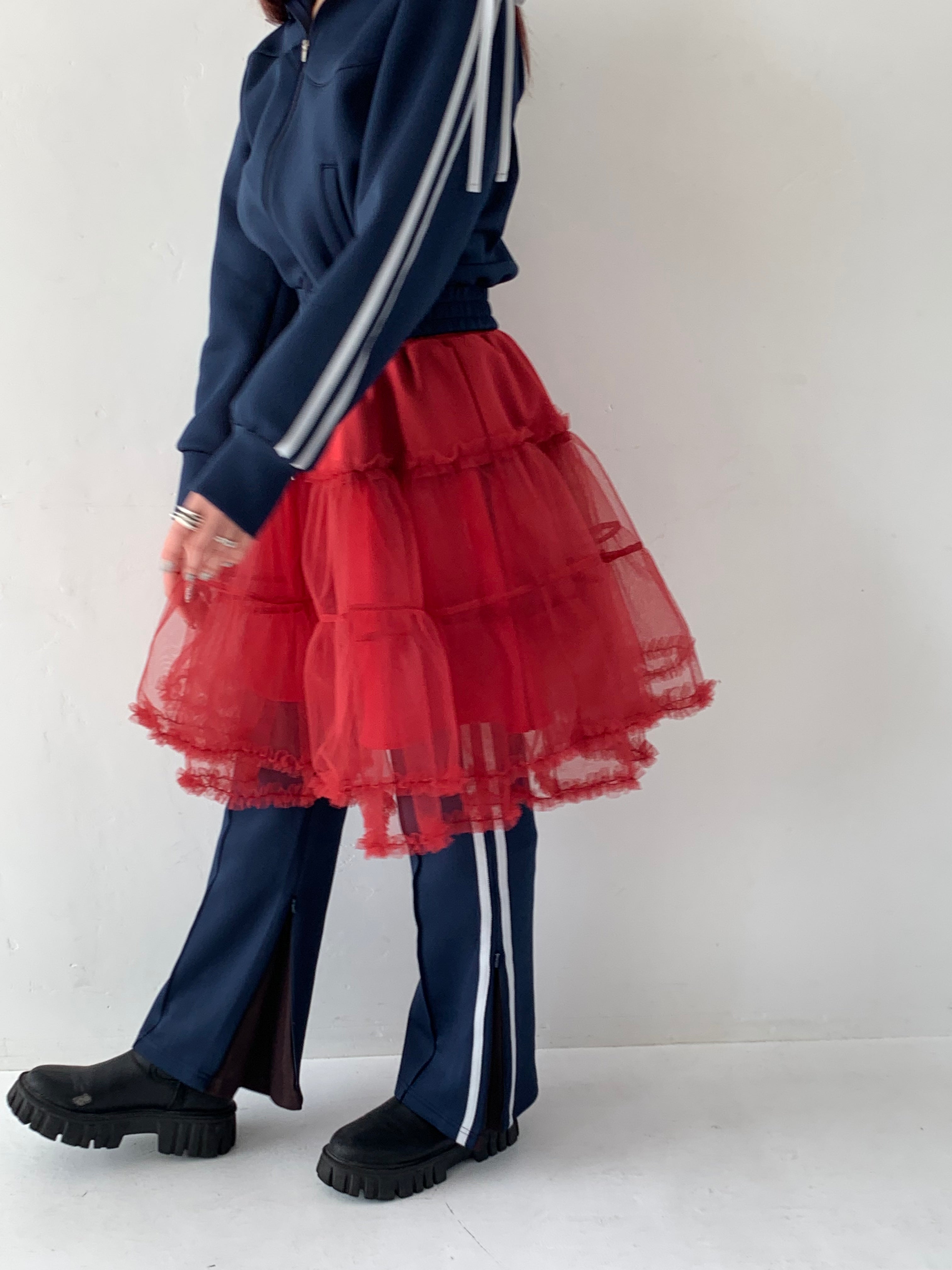 Jersey tutu skirt (red)
