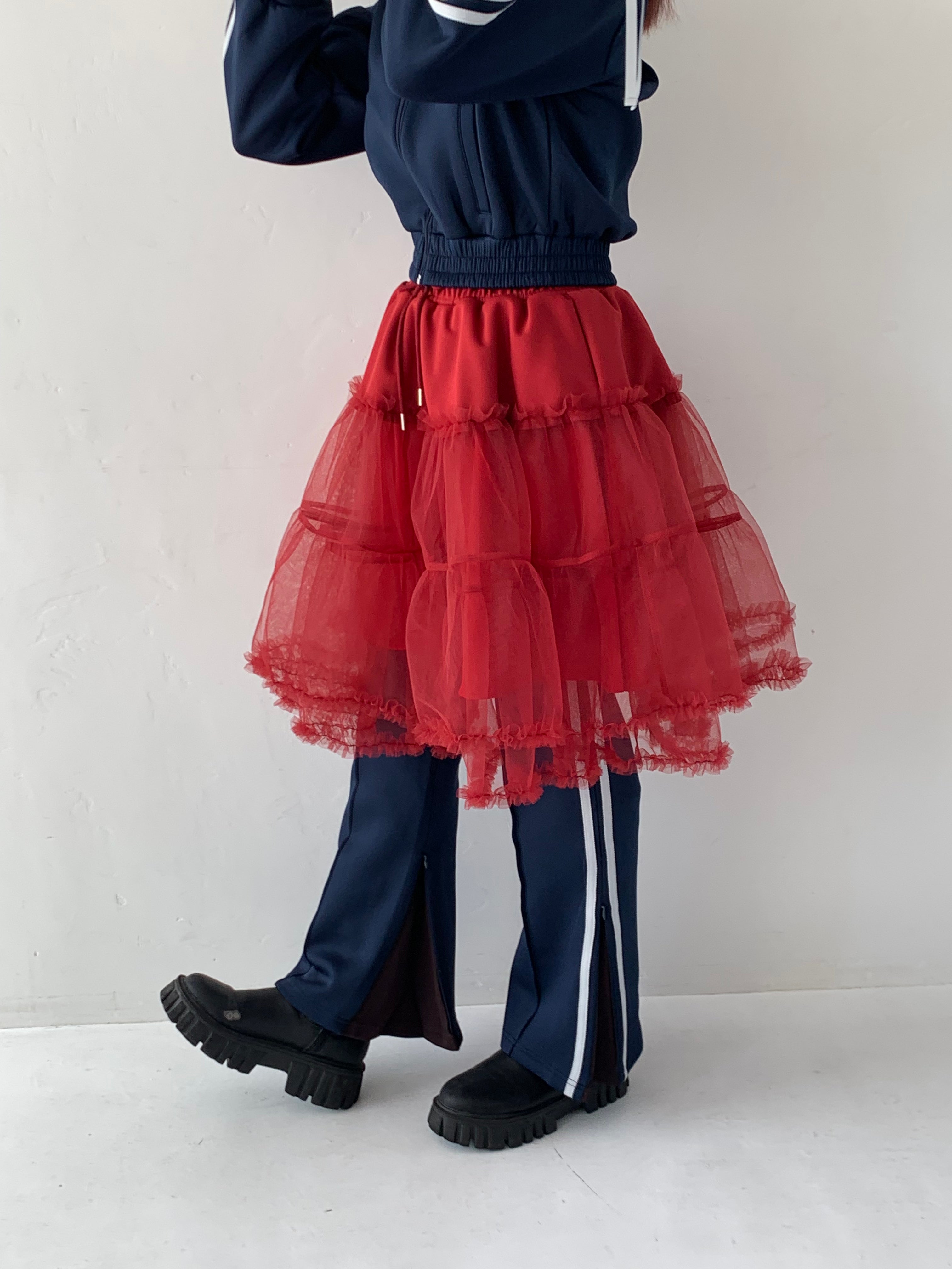 Jersey tutu skirt (red)