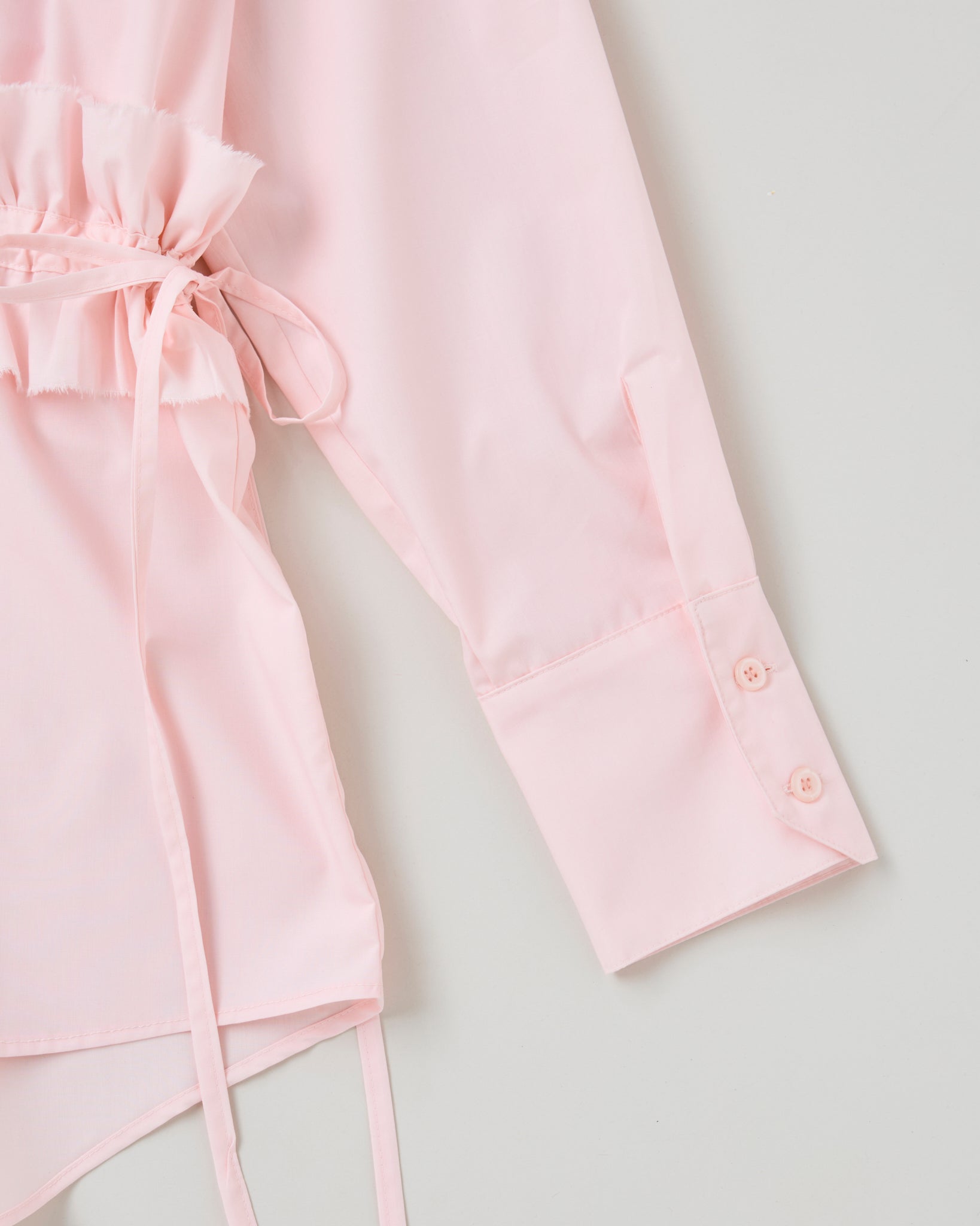 Drawstring frill waist shirt (pink)