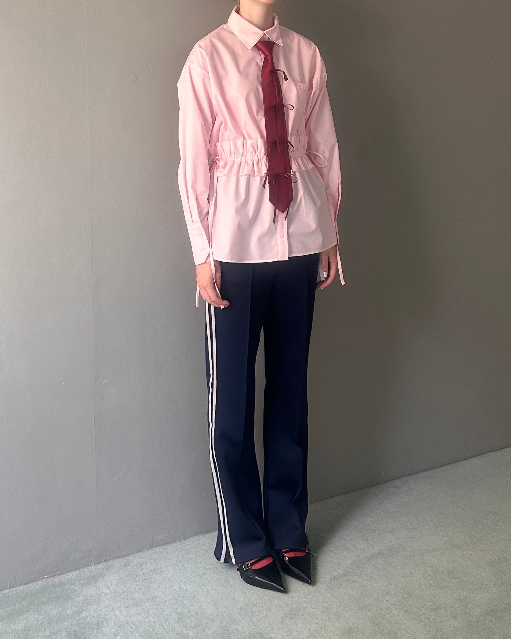 Ribbon rope tie (red)