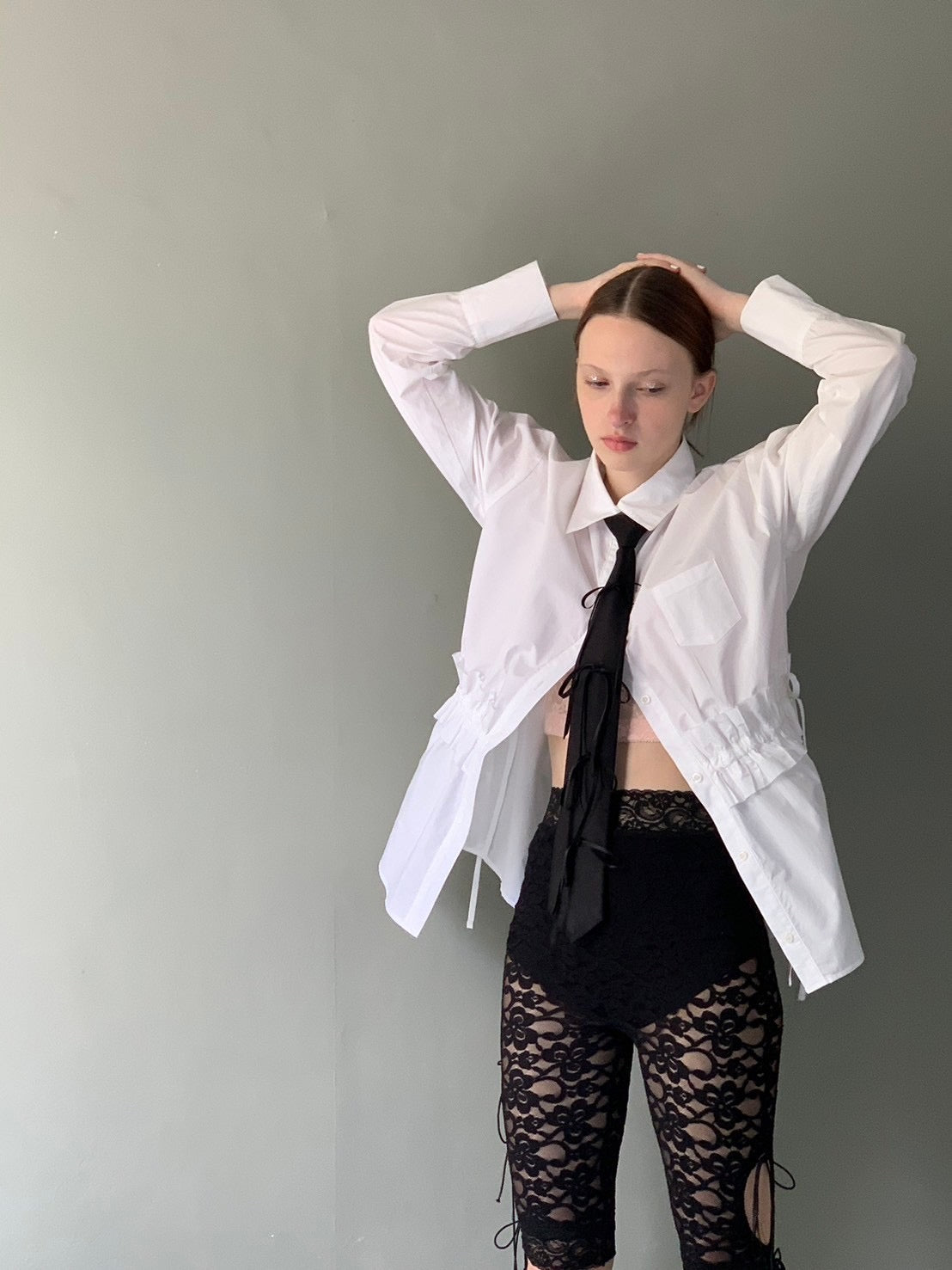 Ribbon rope tie (black)