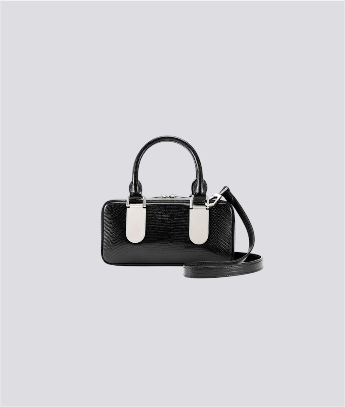CALFSKIN BOSTON MINI(BLACK LIZARD)