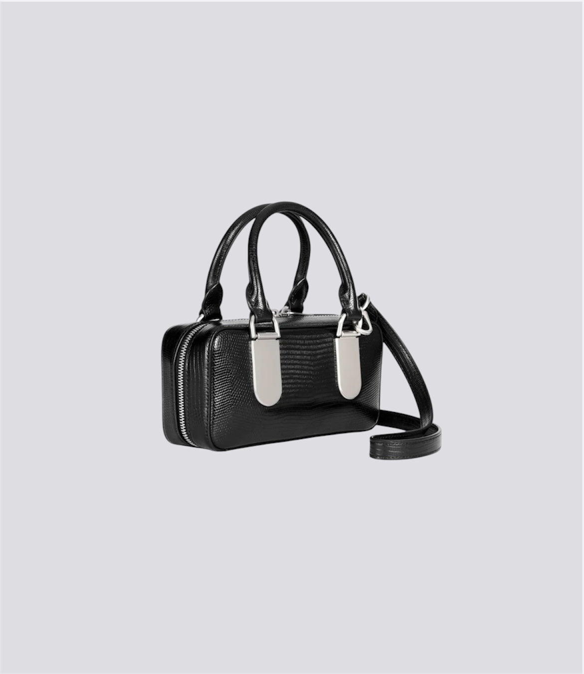 CALFSKIN BOSTON MINI(BLACK LIZARD)