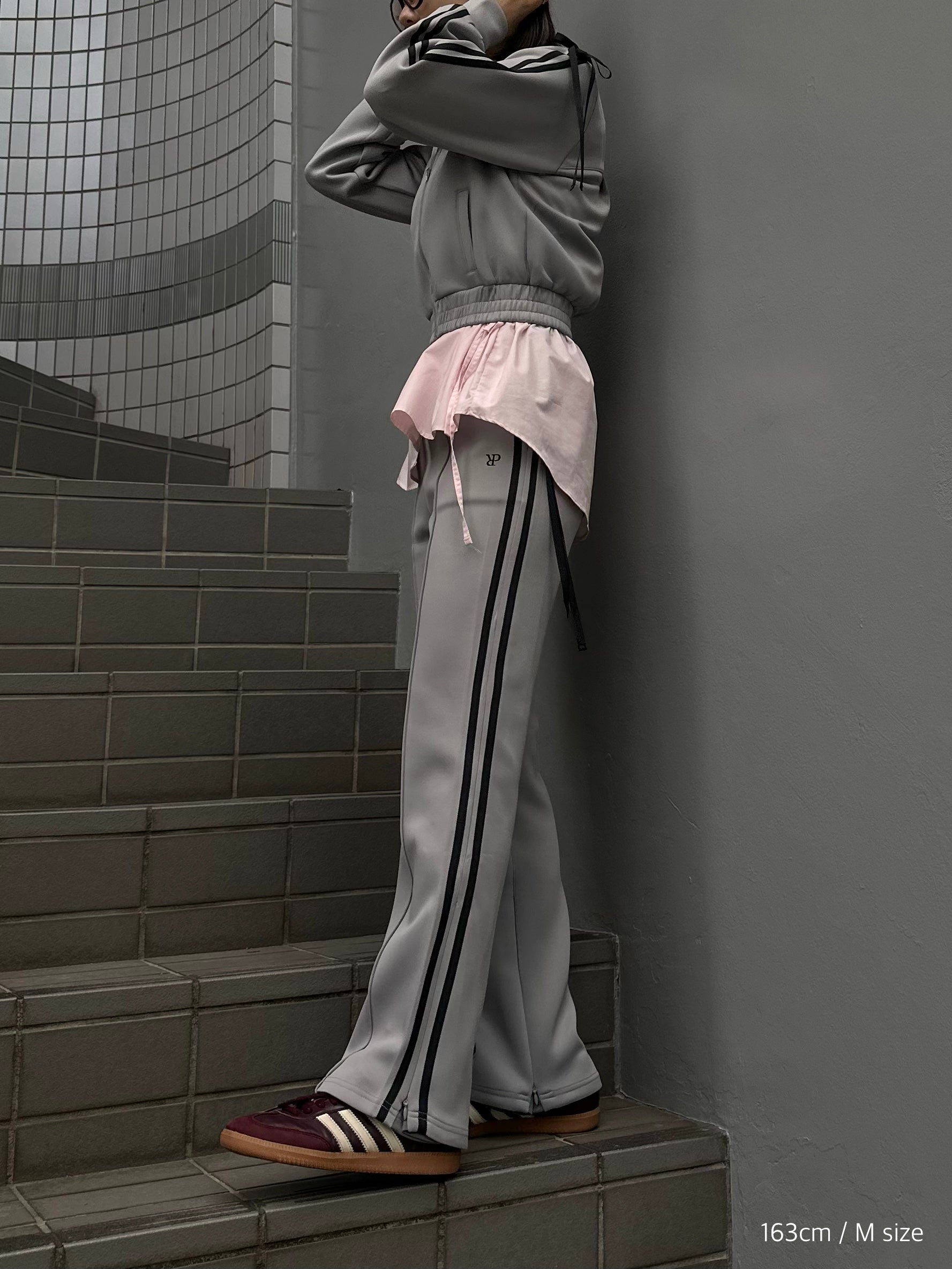 Ribbon track pants (gray)