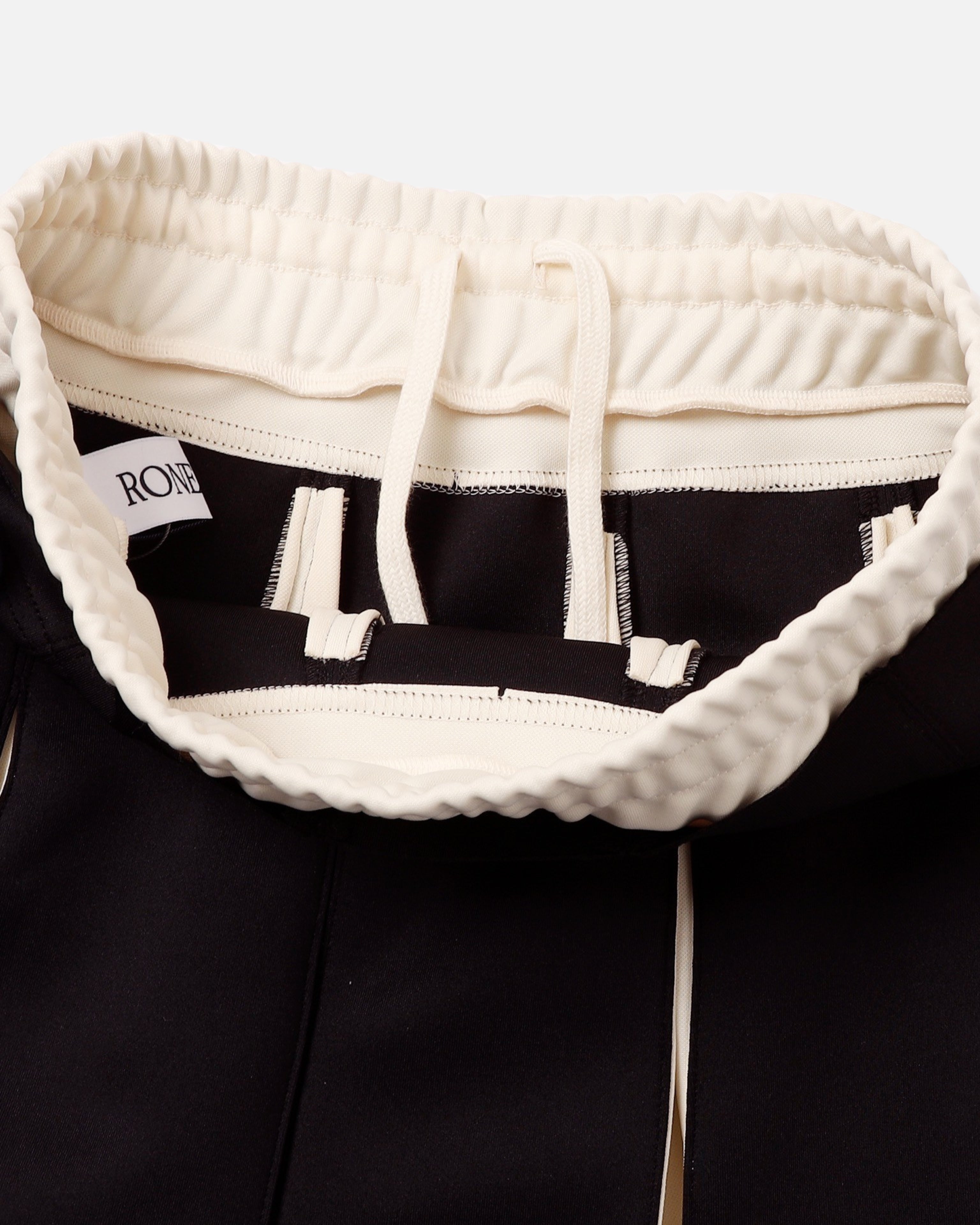Layered waist jersey skirt (black)