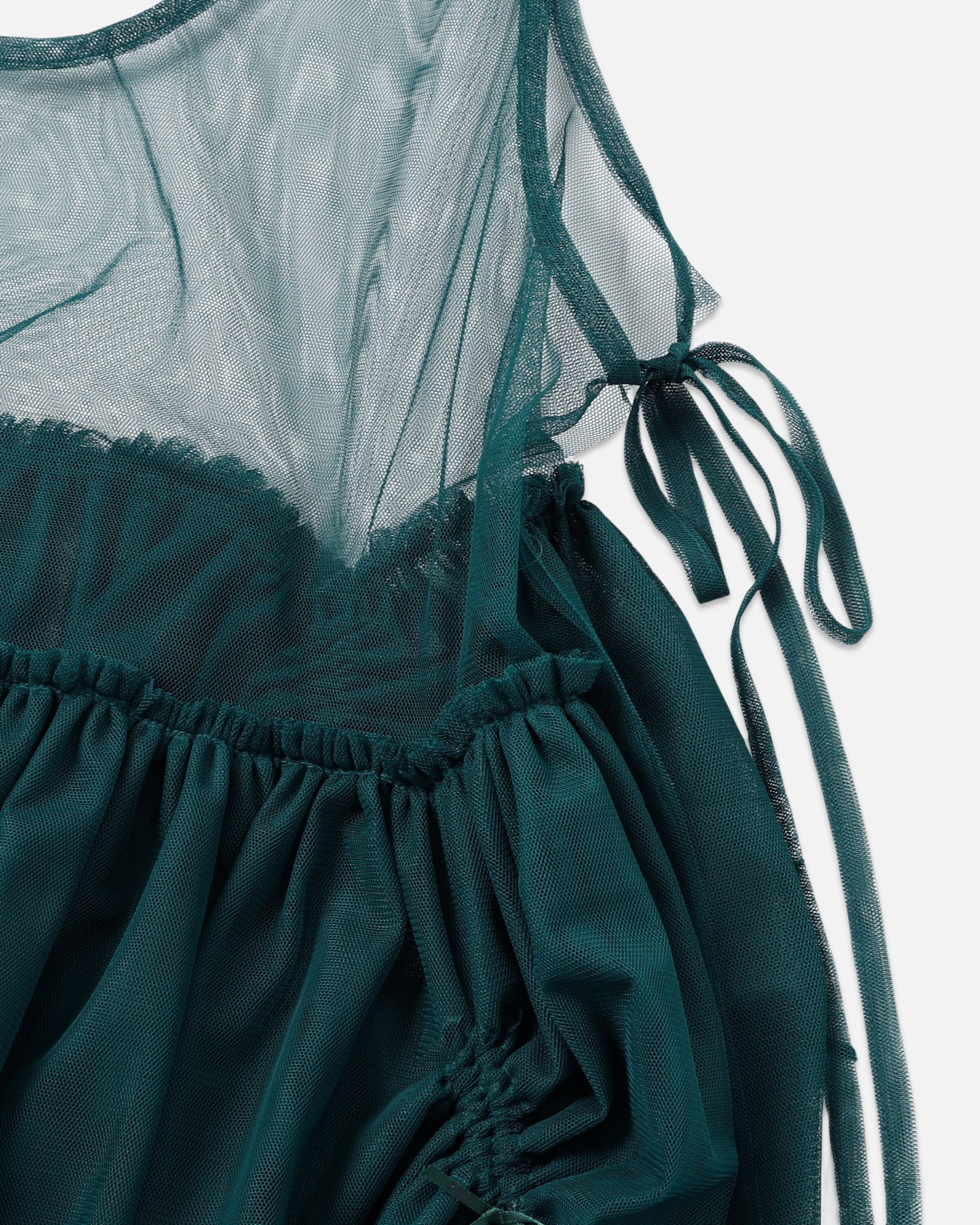 Tulle ribbon dress (green)