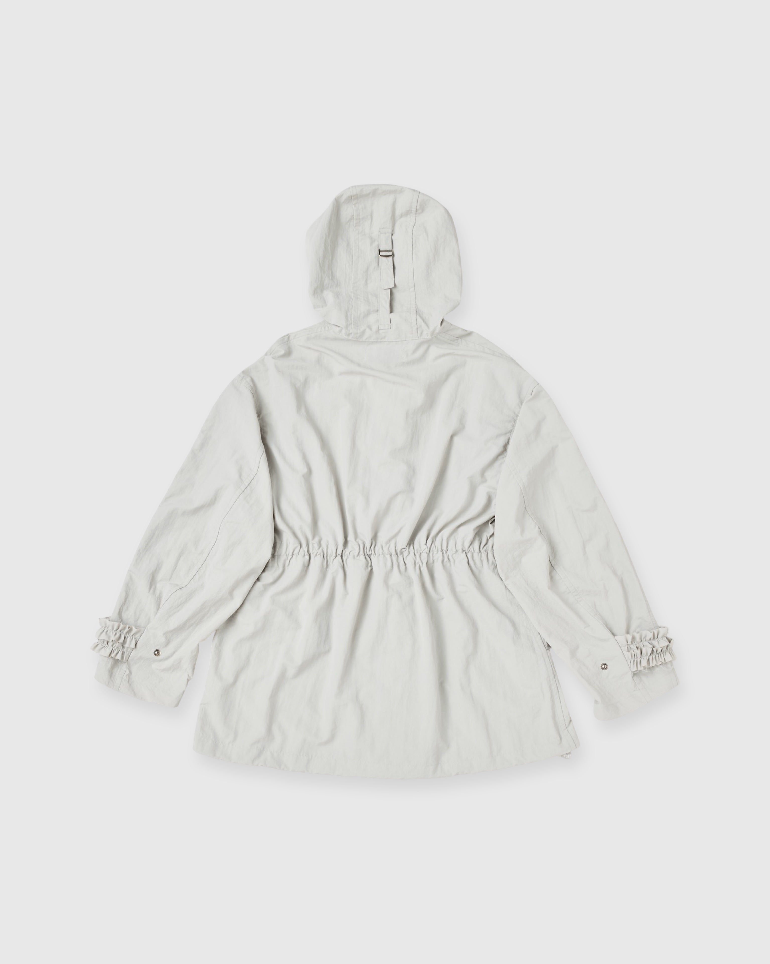 Frill nylon blouson (white gray)