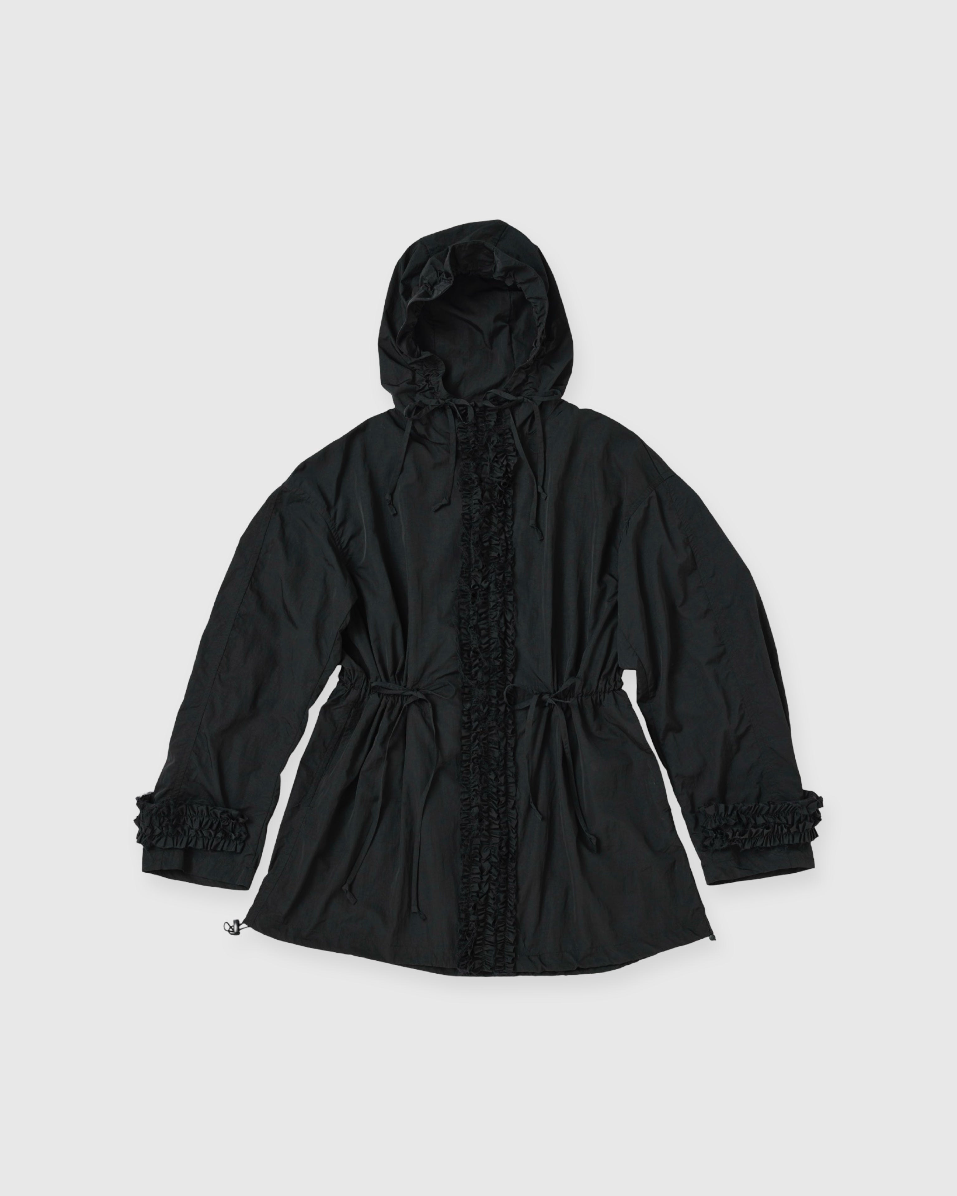Frill nylon blouson (black)