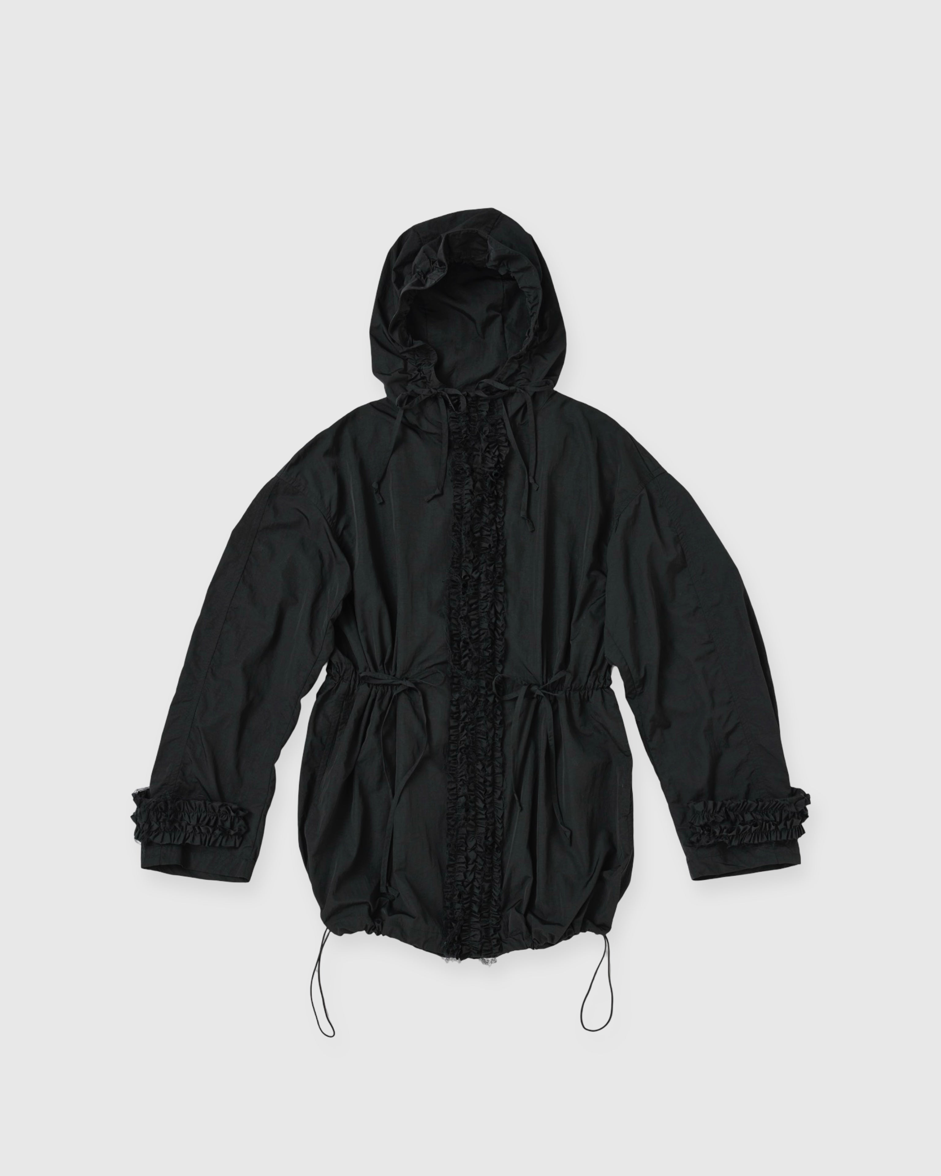 Frill nylon blouson (black)