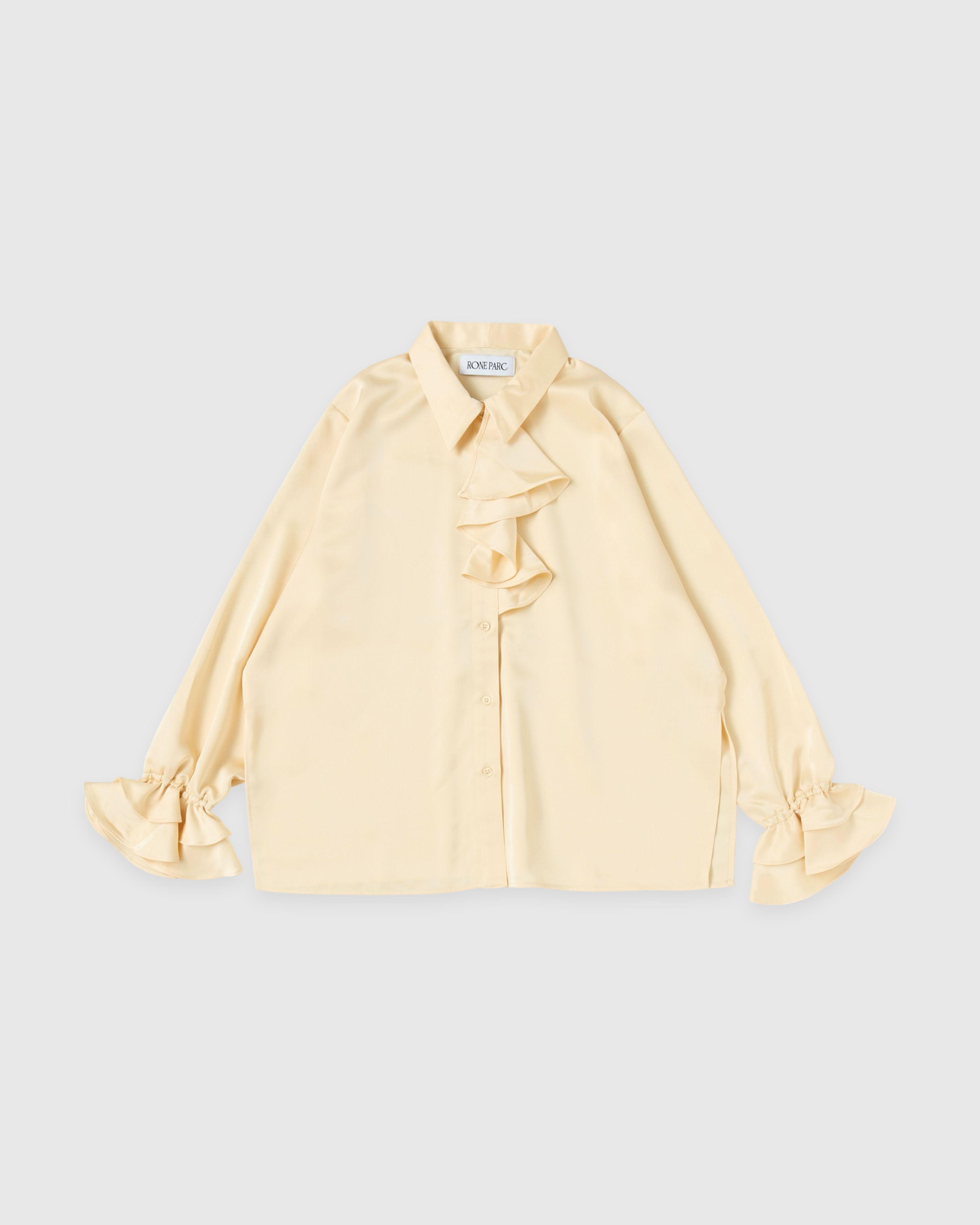 2way ruffle shirt (butter yellow)