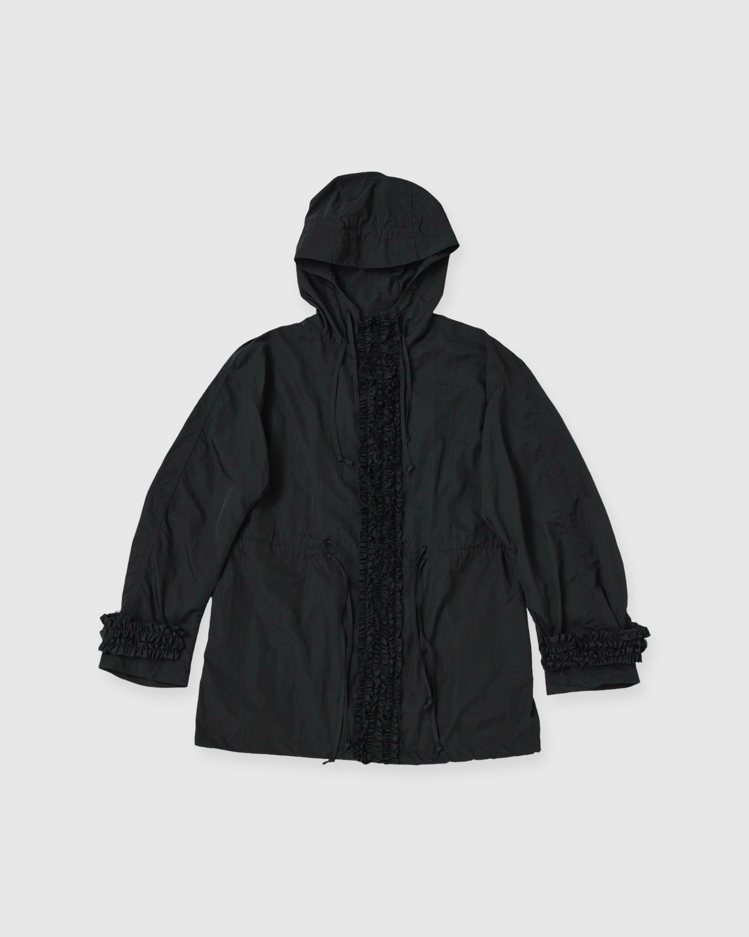 Frill nylon blouson (black)