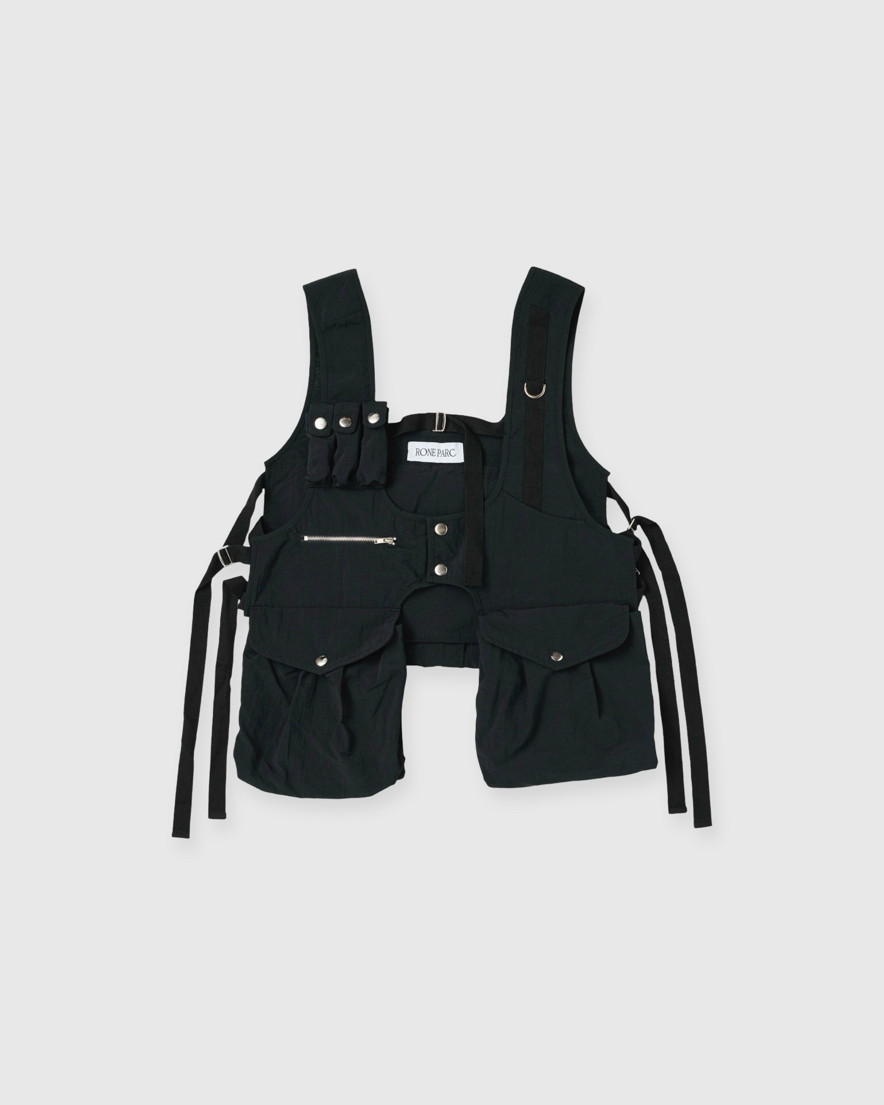 Utility multi pocket vest (black)